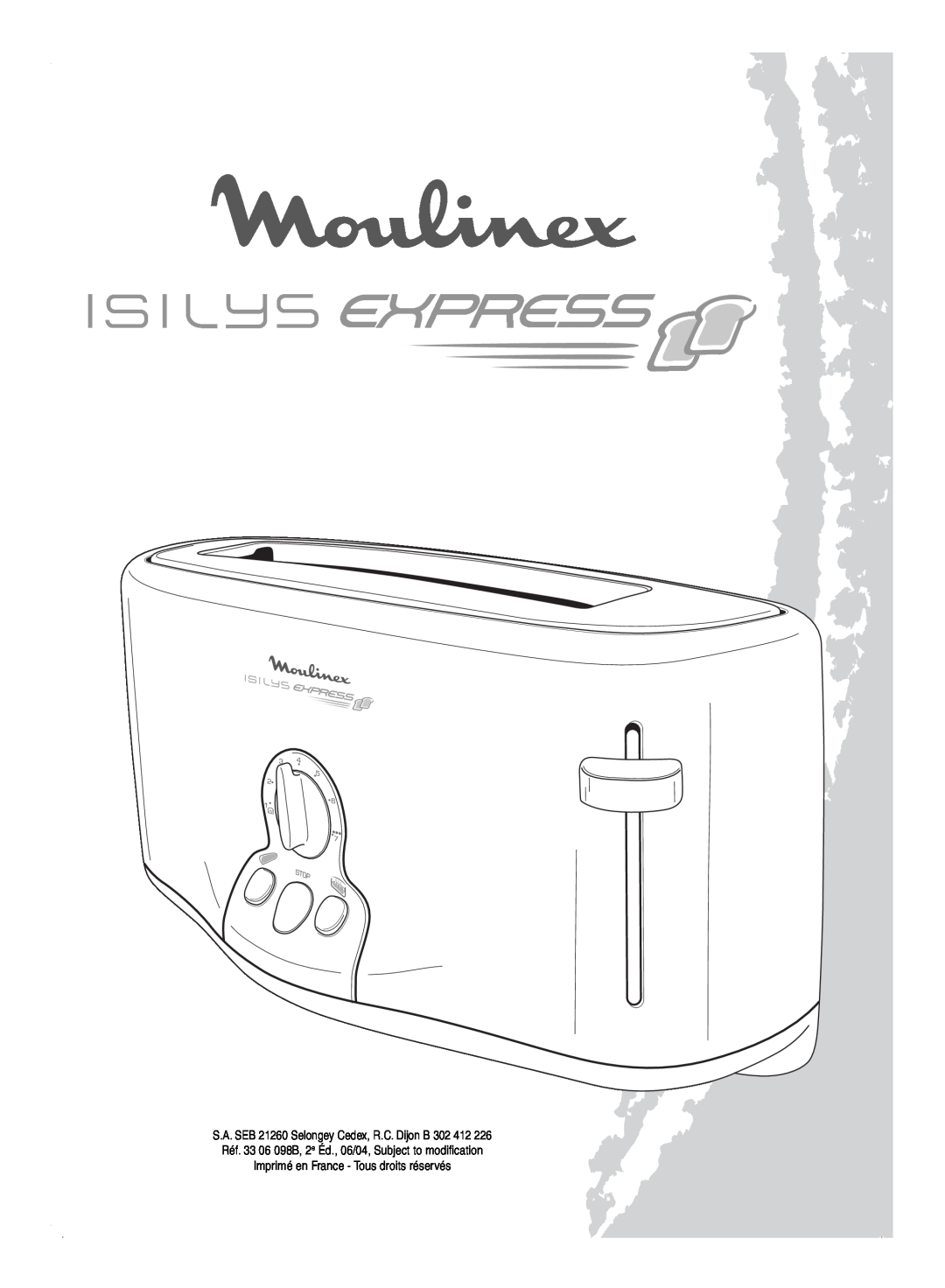 Moulinex Isilys Express manual 