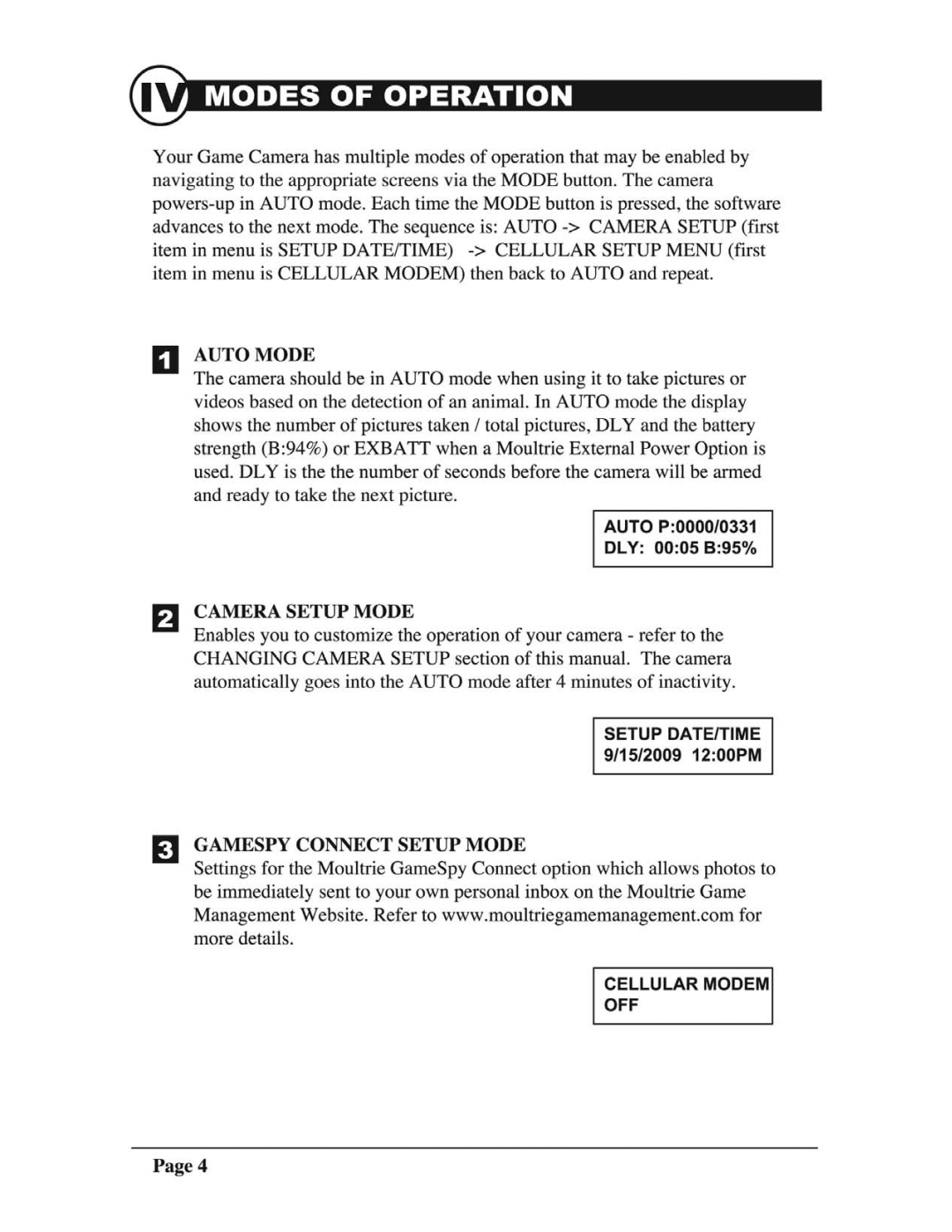 Moultrie I35 manual 