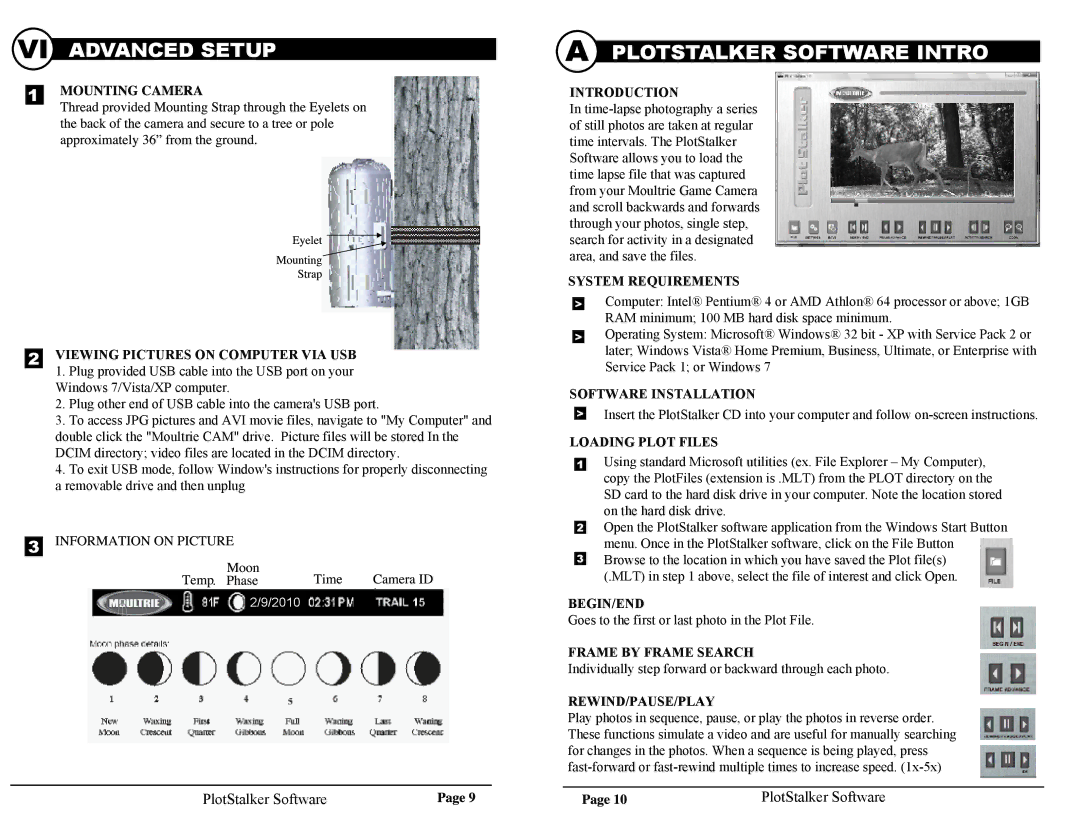 Moultrie I40XT warranty VI Advanced Setup, Plotstalker Software Intro 