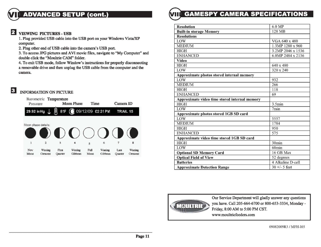 Moultrie I65 manual 