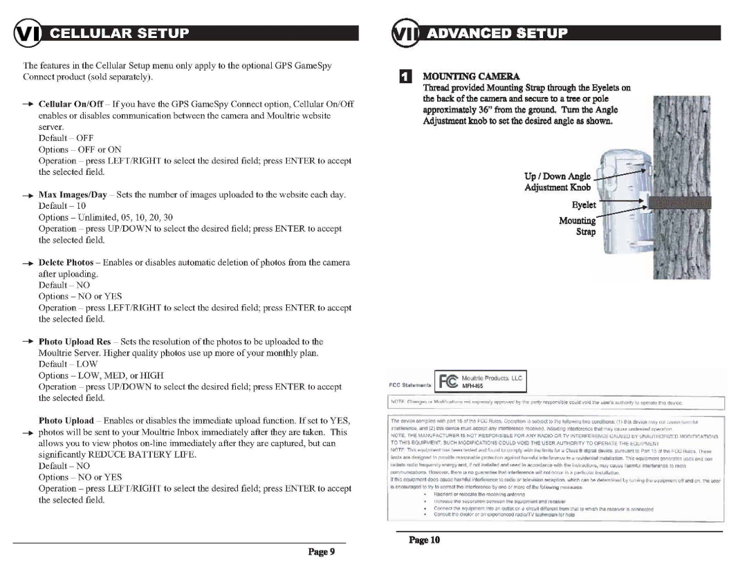 Moultrie I65 manual 