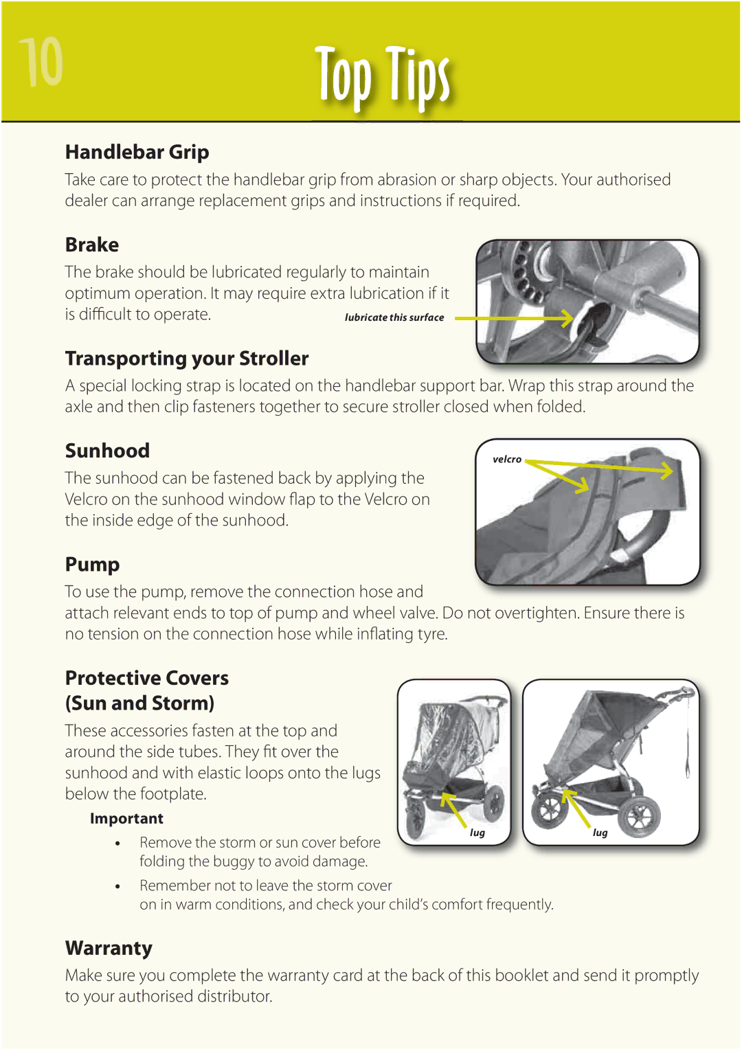 Mountain Buggy Buggy Range Outside Cove manual Top Tips 