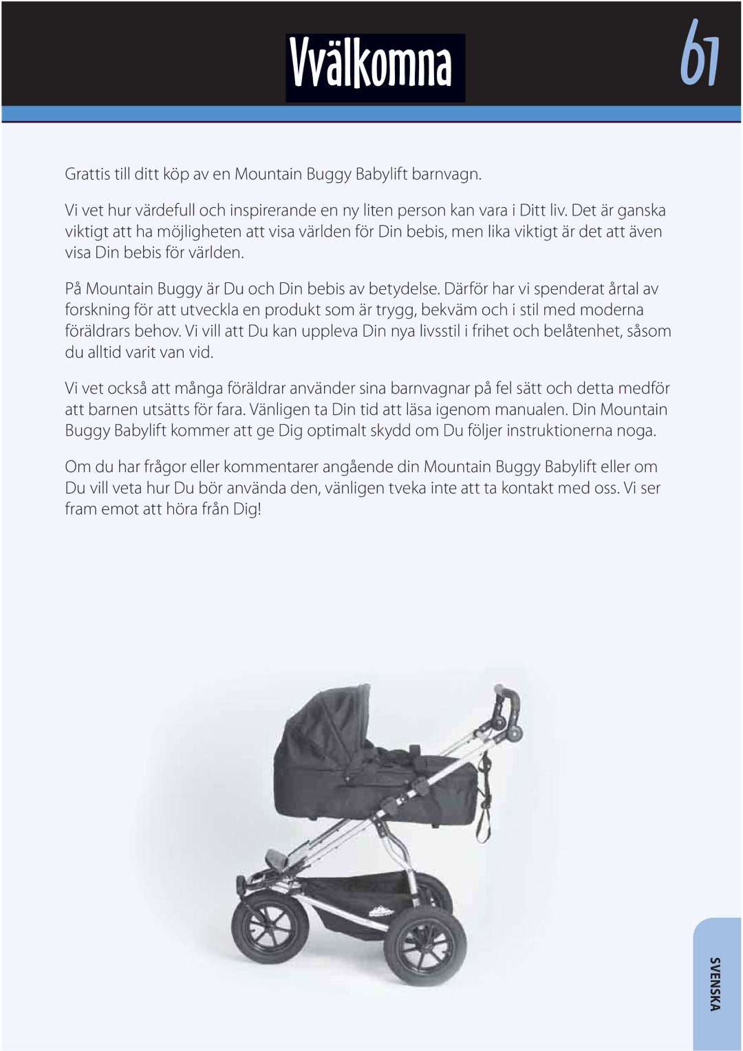 Mountain Buggy Carrycot manual Vvälkomna 