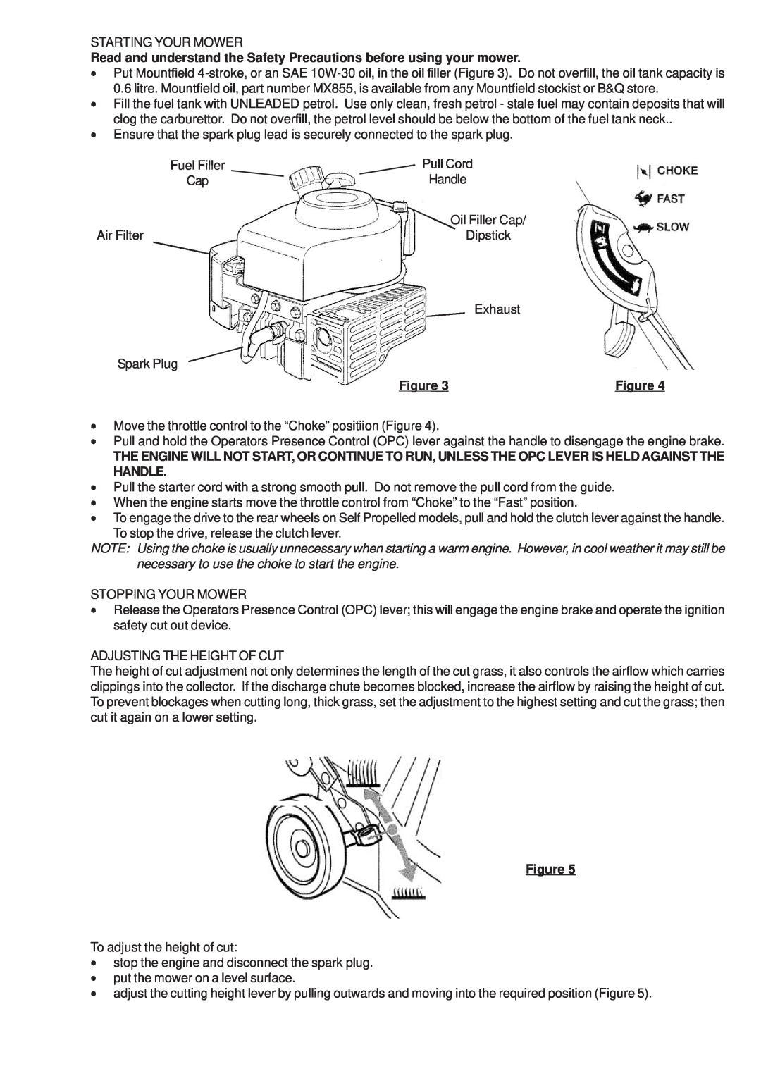 Mountfield SP474 manual Read and understand the Safety Precautions before using your mower 