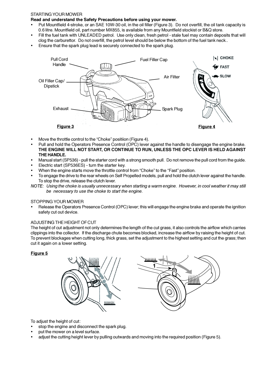 Mountfield SP536ES manual Read and understand the Safety Precautions before using your mower 