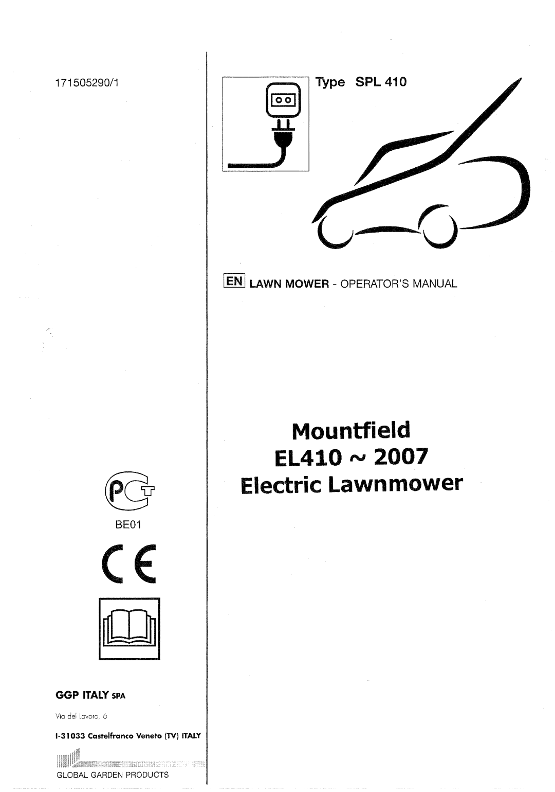 Mountfield EL 410, SPL 410 manual 