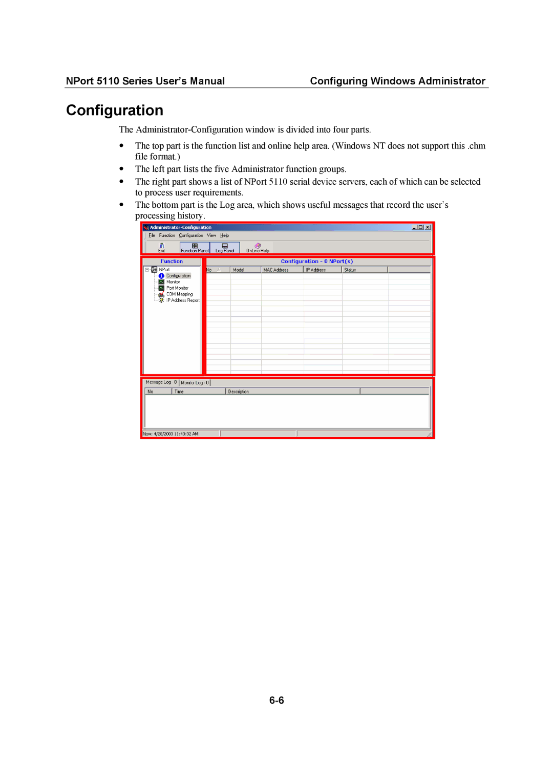 Moxa Technologies 5110 Series user manual Configuration 