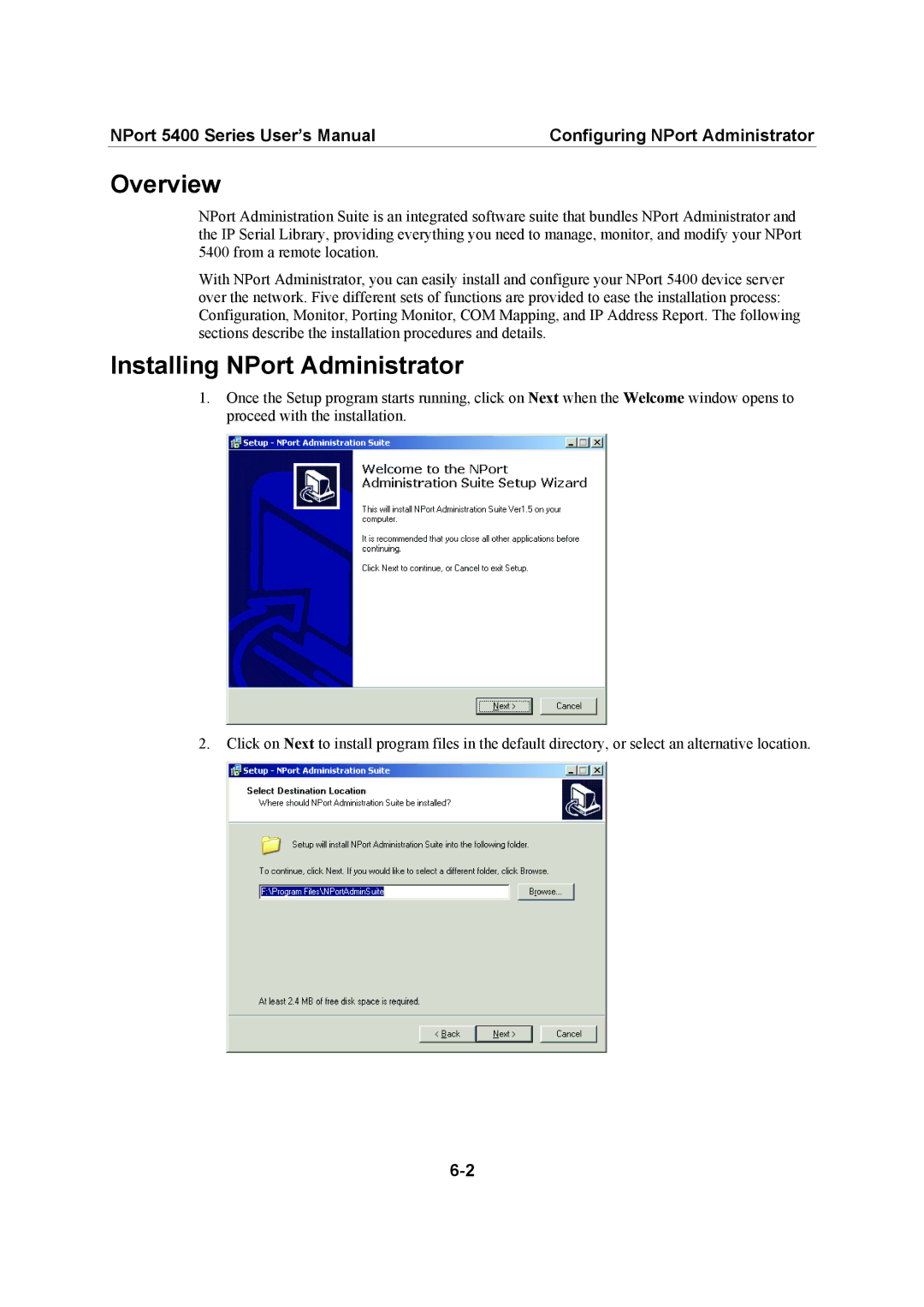 Moxa Technologies 5400 Series user manual Overview, Installing NPort Administrator 