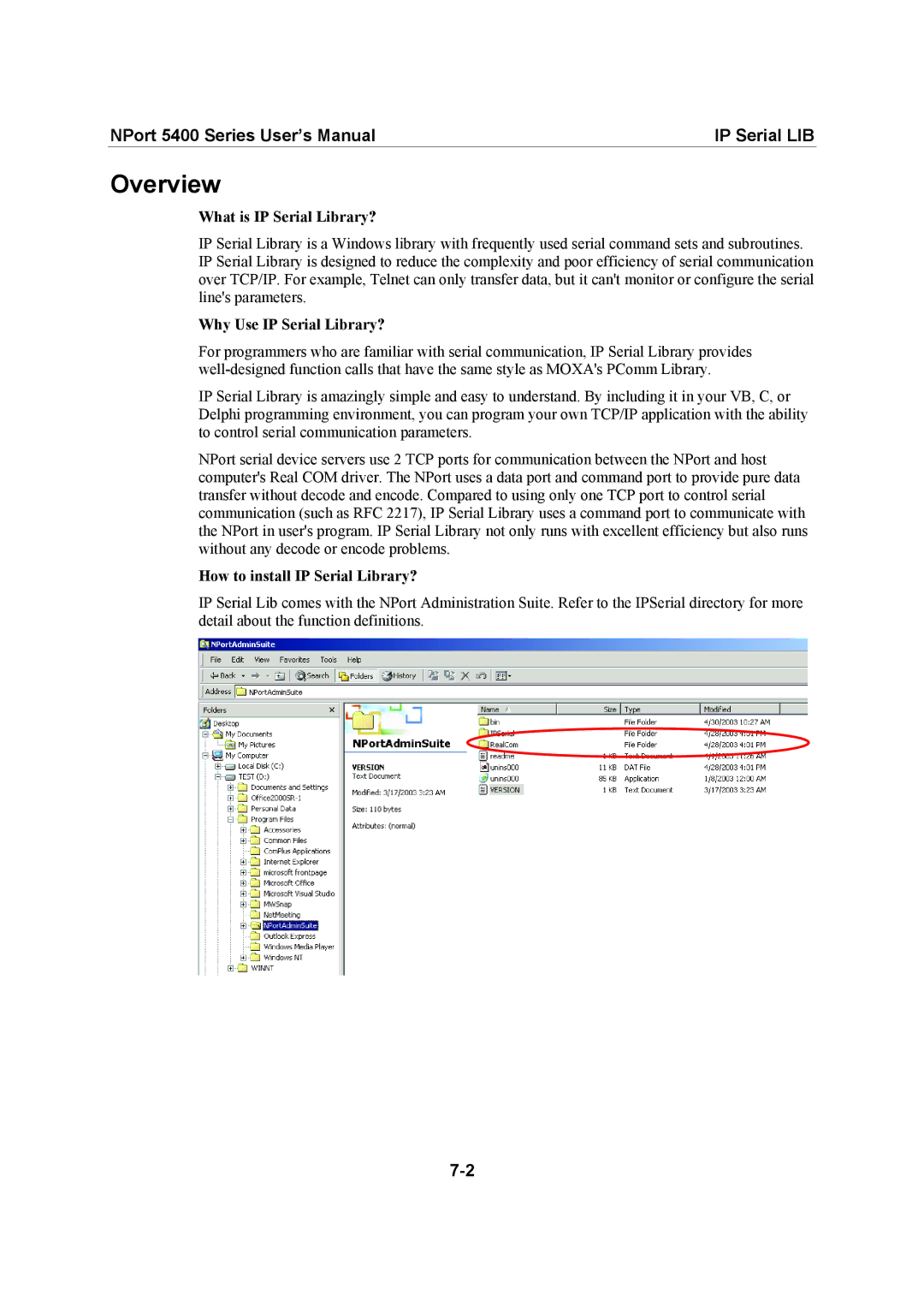 Moxa Technologies 5400 Series What is IP Serial Library?, Why Use IP Serial Library?, How to install IP Serial Library? 