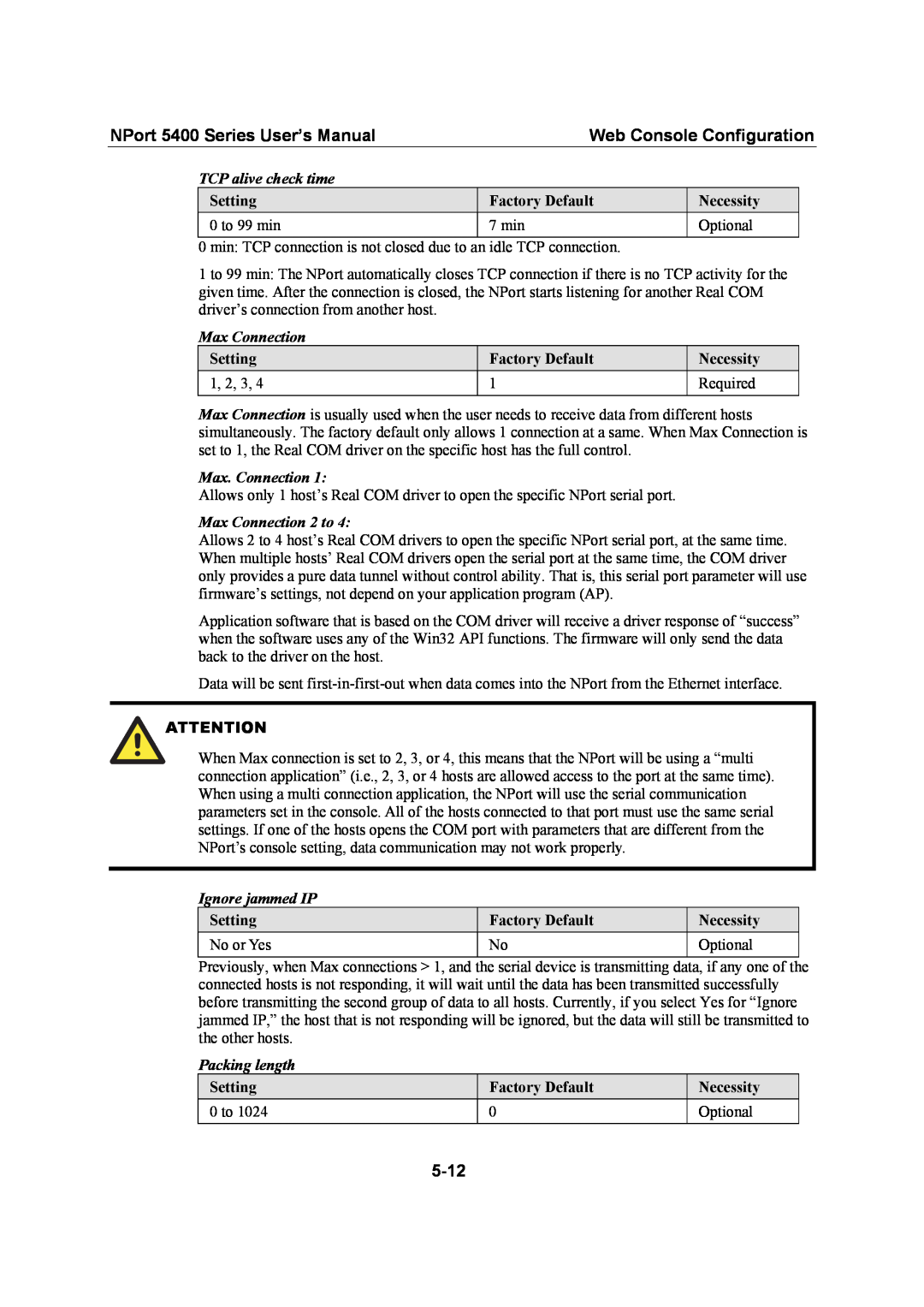 Moxa Technologies user manual NPort 5400 Series User’s Manual, Web Console Configuration 
