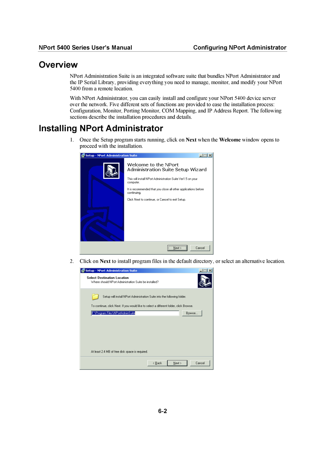 Moxa Technologies 5400 Series user manual Installing NPort Administrator, Overview 