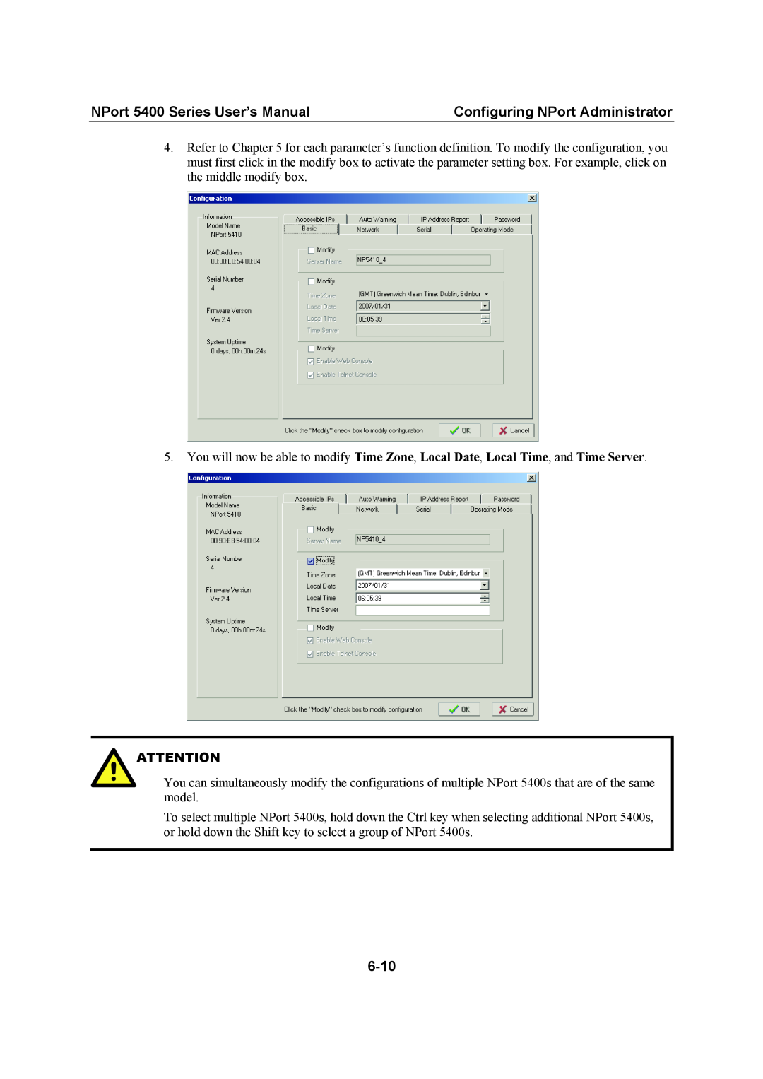 Moxa Technologies 5400 Series user manual 