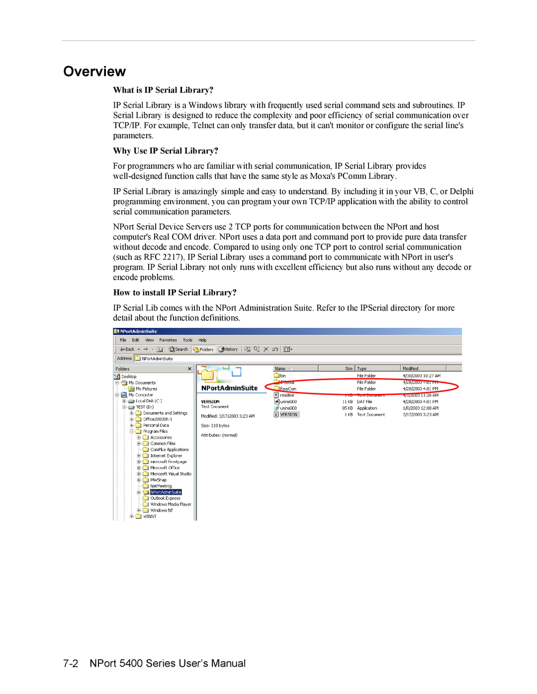 Moxa Technologies 5400 What is IP Serial Library?, Why Use IP Serial Library?, How to install IP Serial Library? 