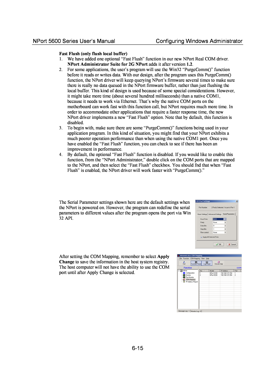 Moxa Technologies user manual 6-15, NPort 5600 Series User’s Manual, Configuring Windows Administrator 