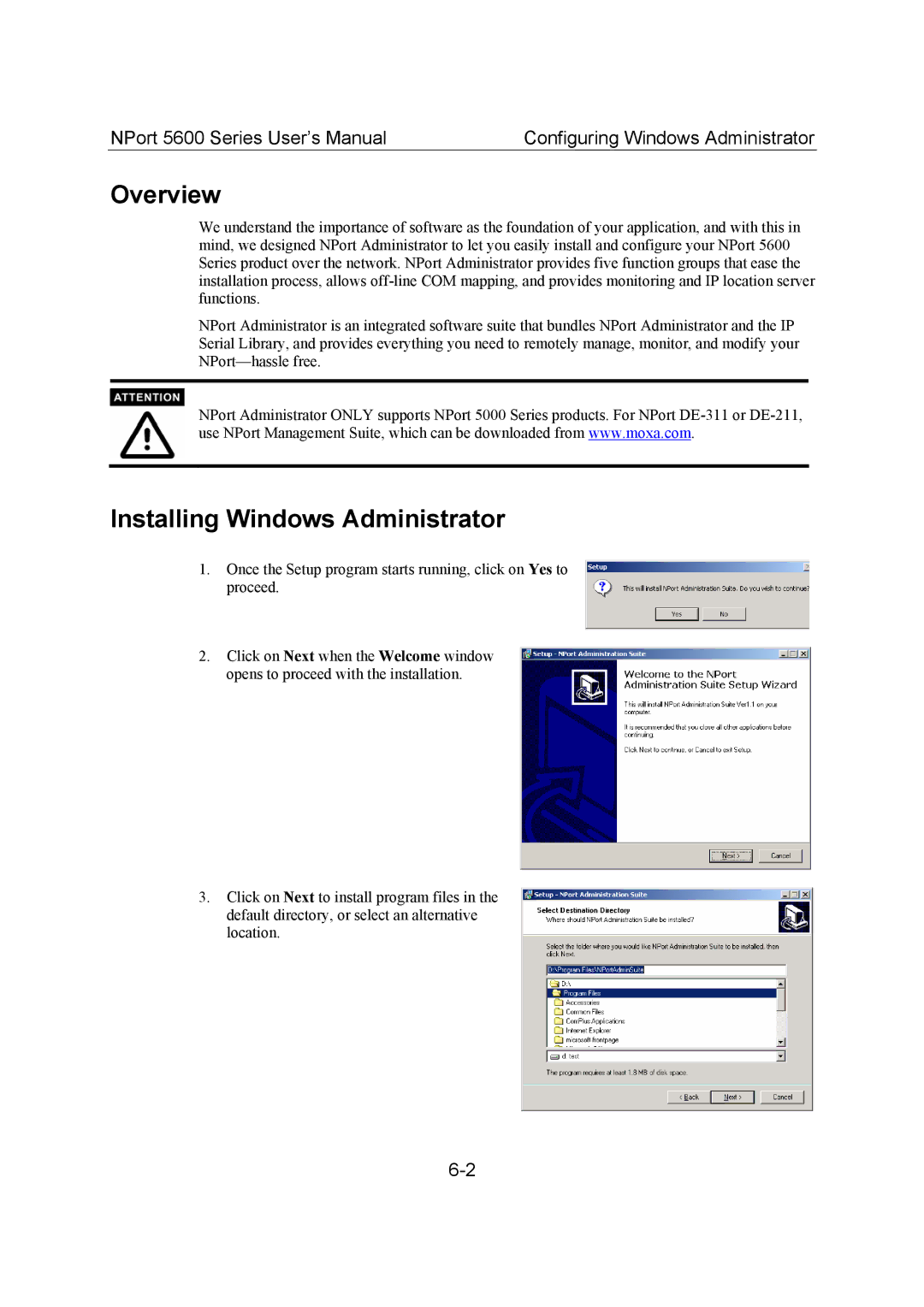 Moxa Technologies 5600 user manual Overview, Installing Windows Administrator 