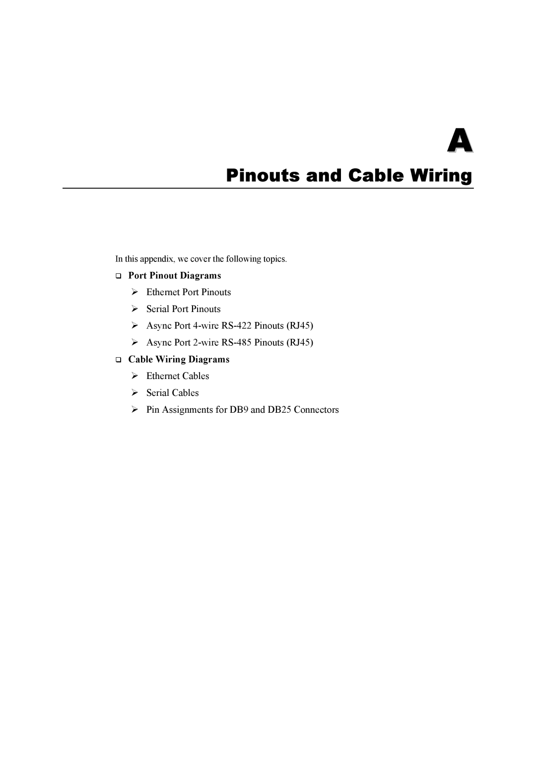 Moxa Technologies 5600 user manual Pinouts and Cable Wiring, ‰ Port Pinout Diagrams 