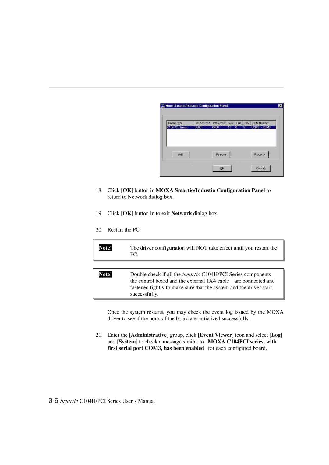 Moxa Technologies C104H/PCI Series user manual 