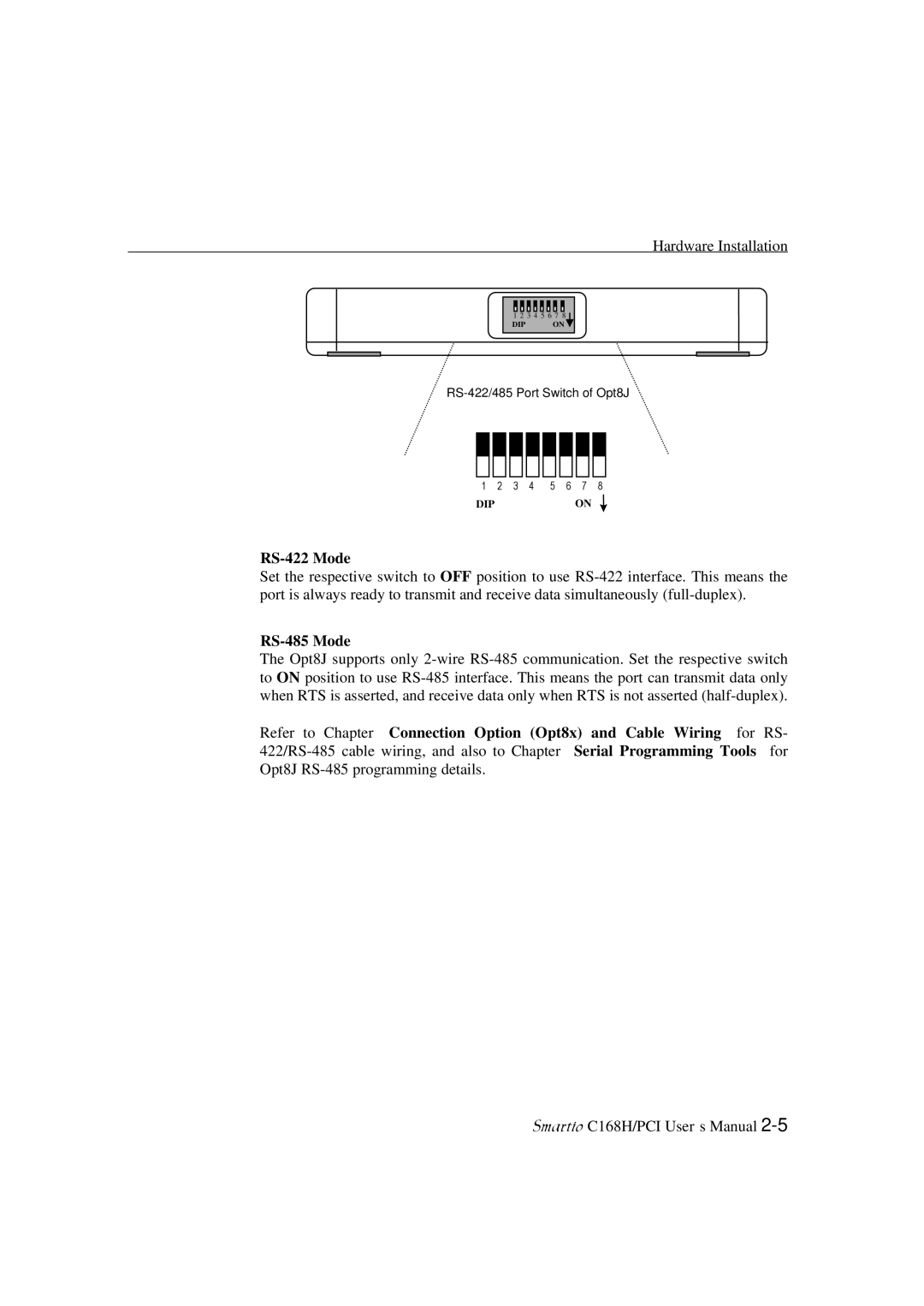 Moxa Technologies C168H user manual RS-422 Mode, RS-485 Mode 