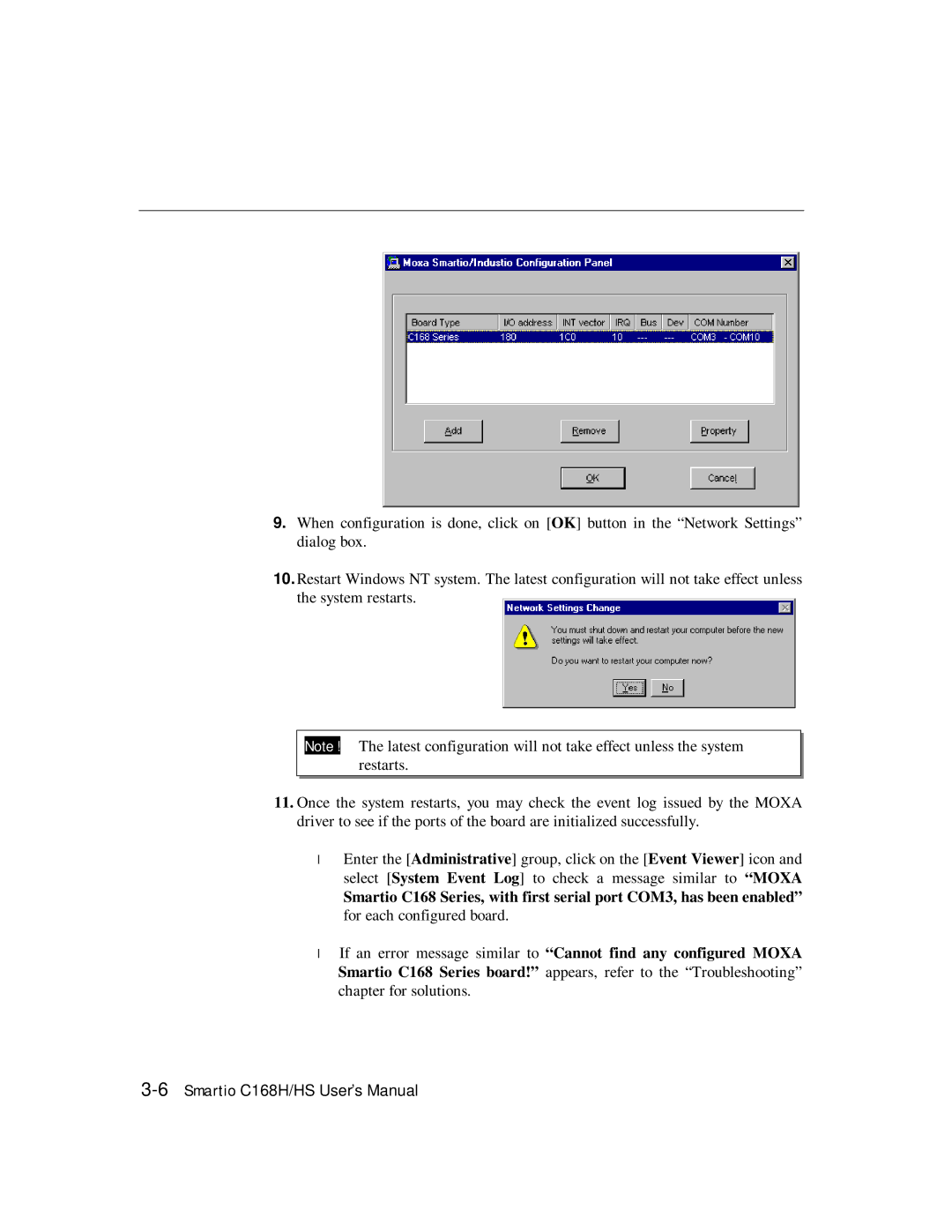 Moxa Technologies C168HS user manual 6Smartio C168H/HS User’s Manual 