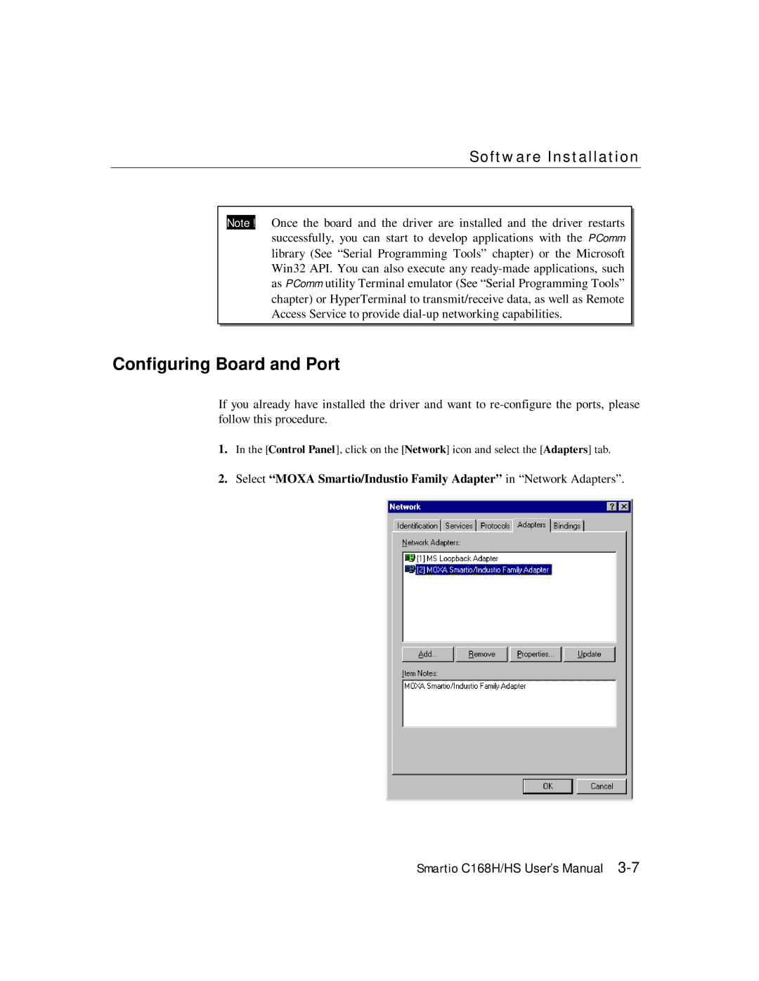 Moxa Technologies C168HS user manual Configuring Board and Port 