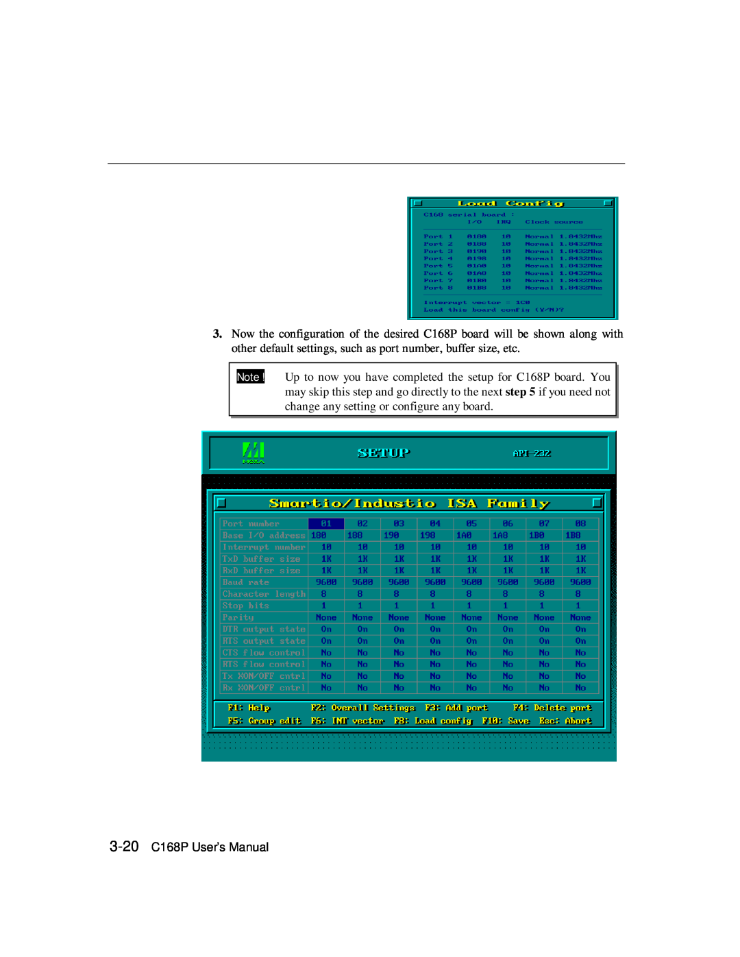 Moxa Technologies user manual 3-20 C168P User’s Manual 