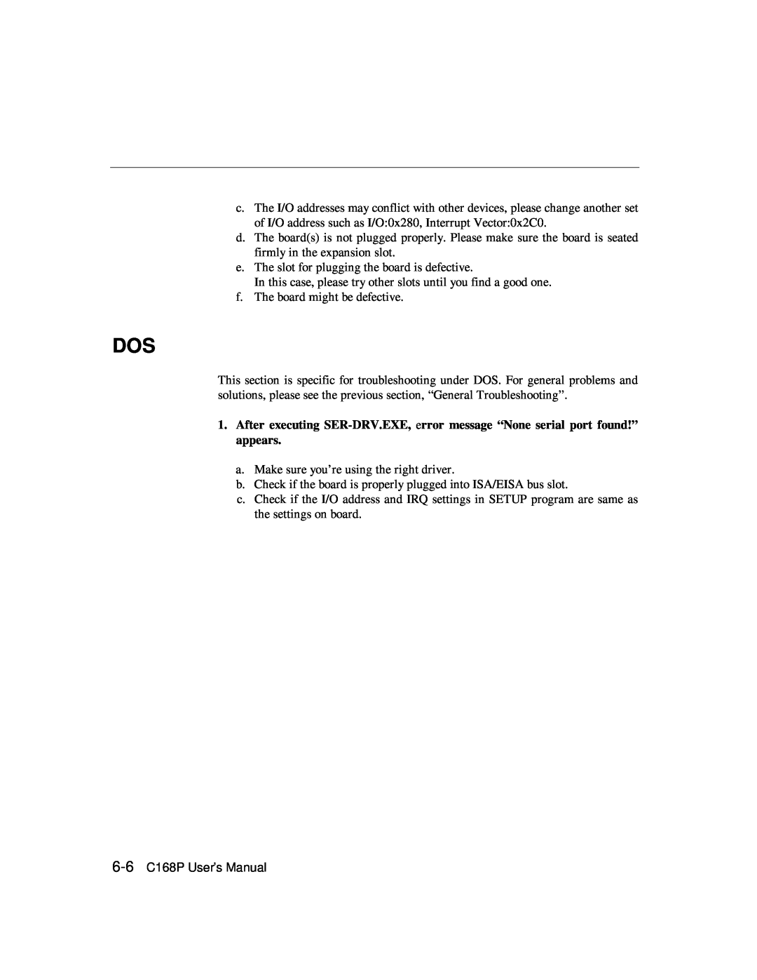 Moxa Technologies user manual 6-6 C168P User’s Manual 