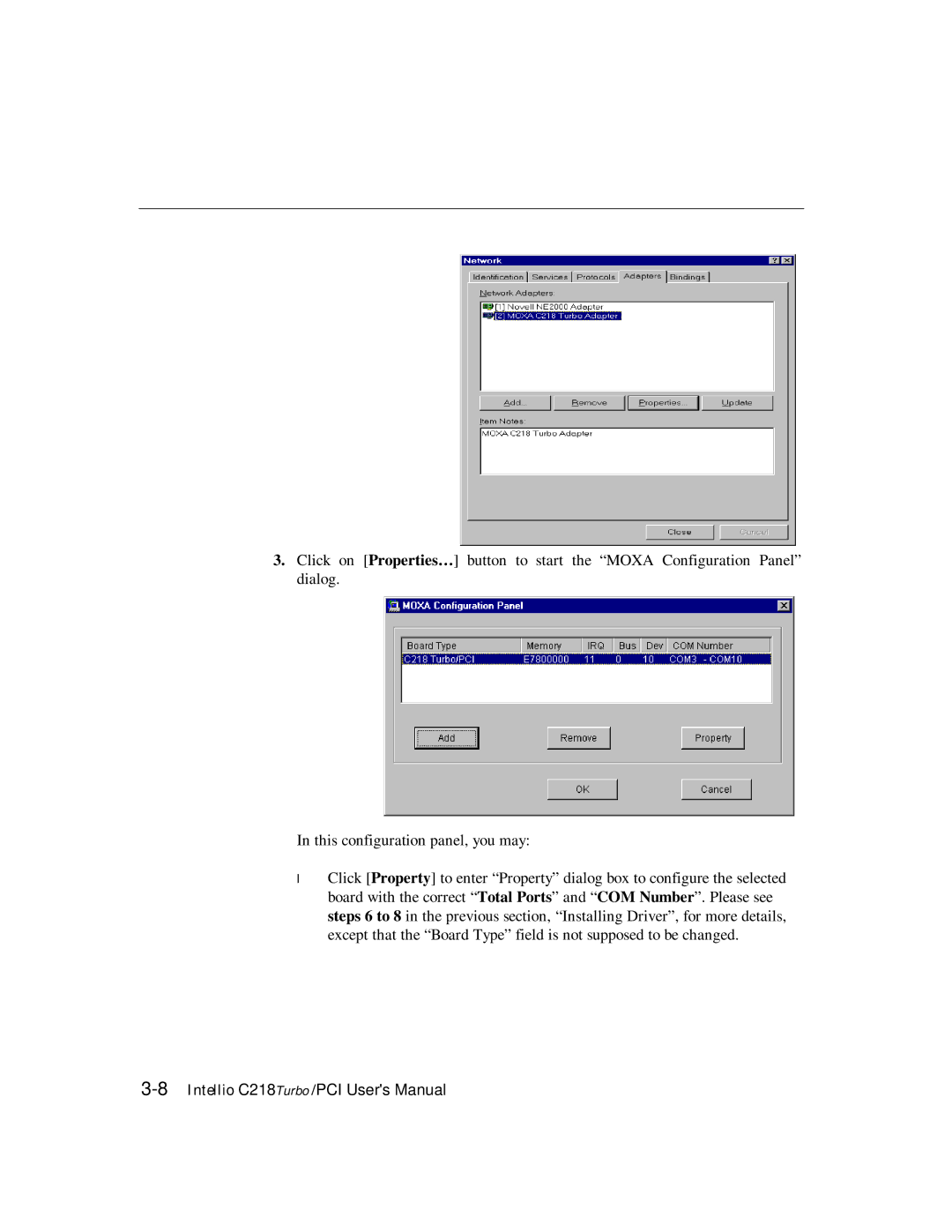 Moxa Technologies C218 user manual 