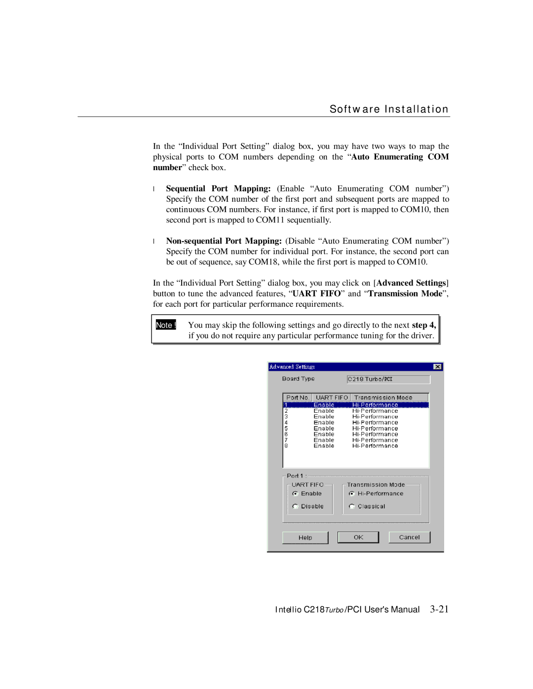 Moxa Technologies C218 user manual Software Installation 