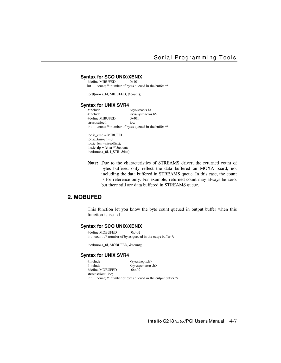 Moxa Technologies C218 user manual Mobufed 