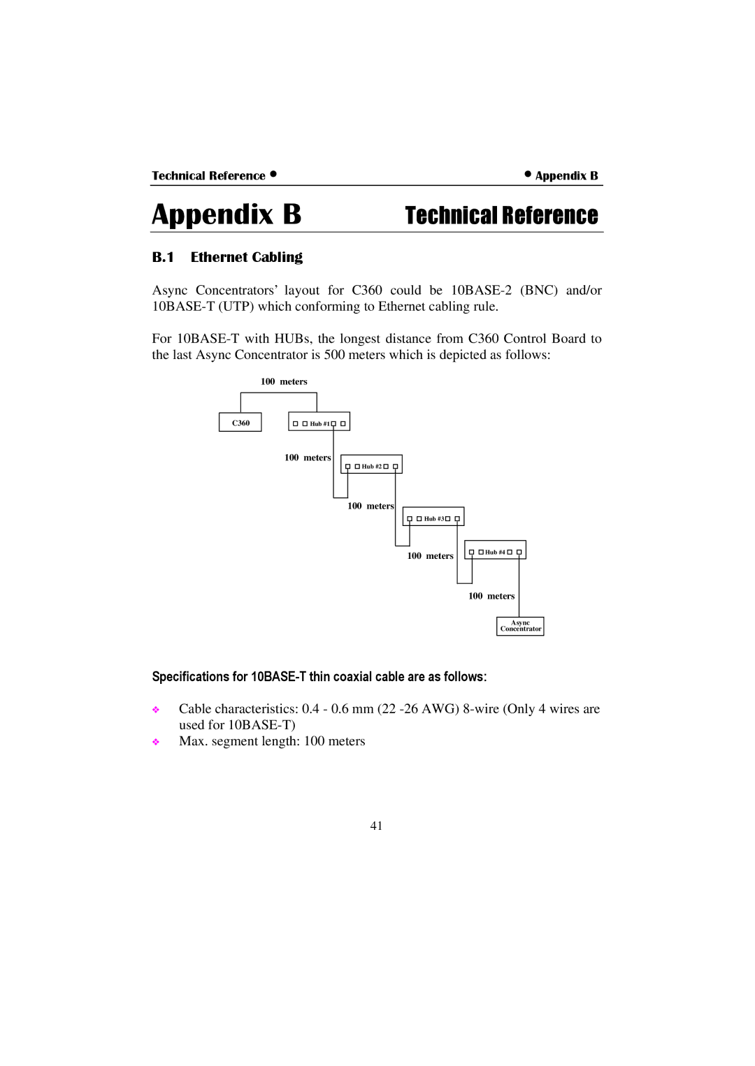 Moxa Technologies C360 manual Appendix B, Ethernet Cabling 