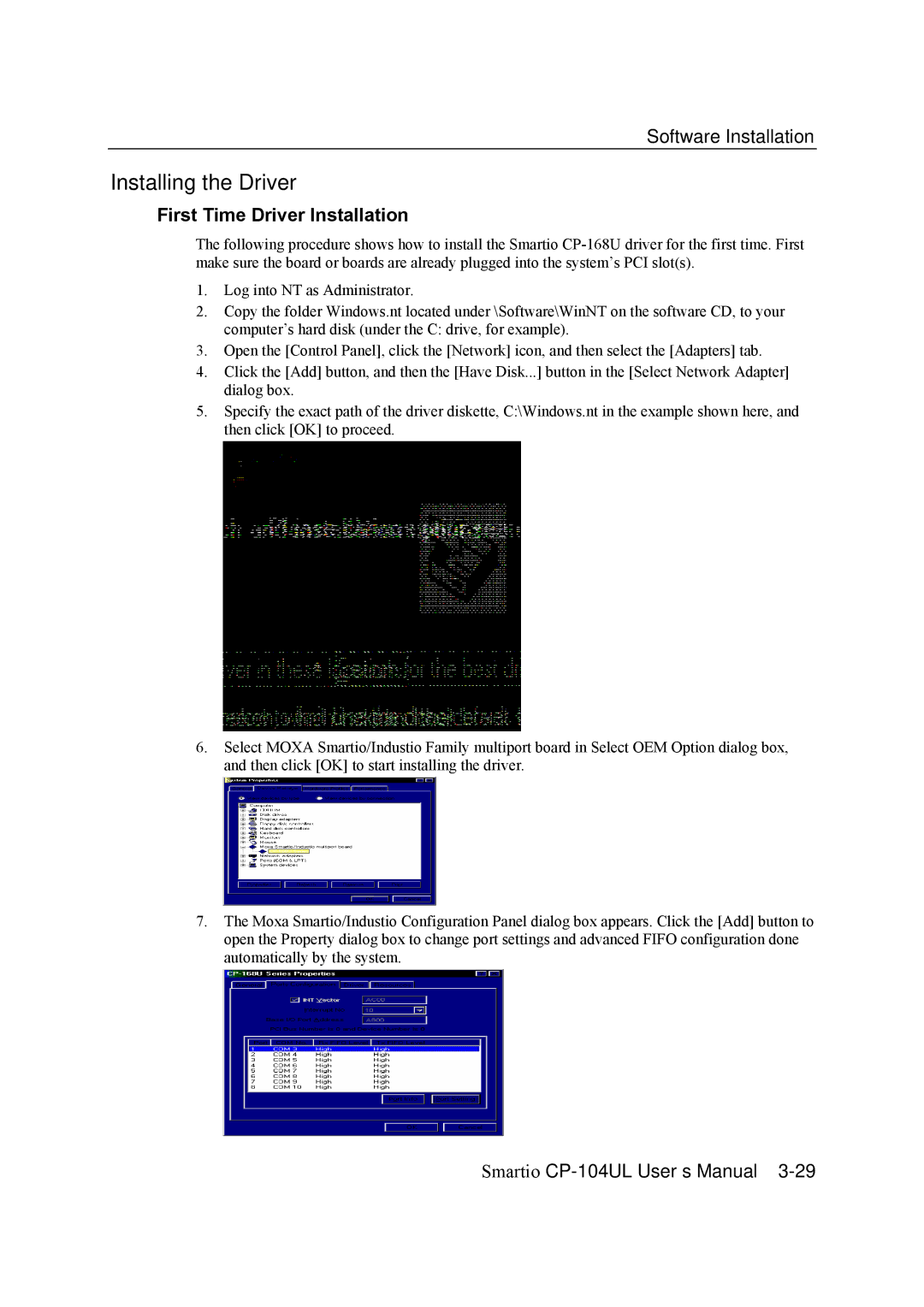 Moxa Technologies CP-104UL user manual Installing the Driver 