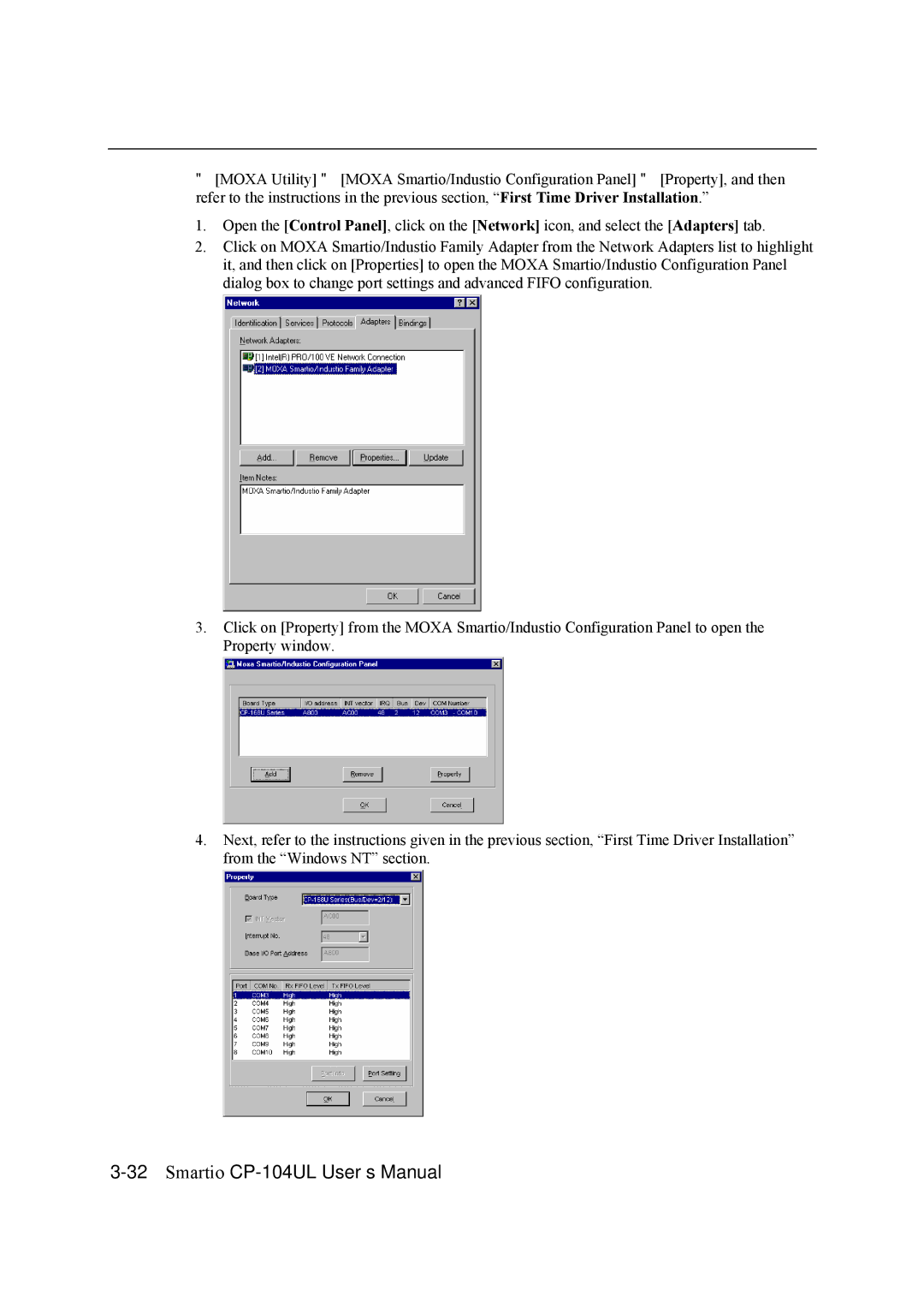 Moxa Technologies user manual Smartio CP-104UL User’s Manual 