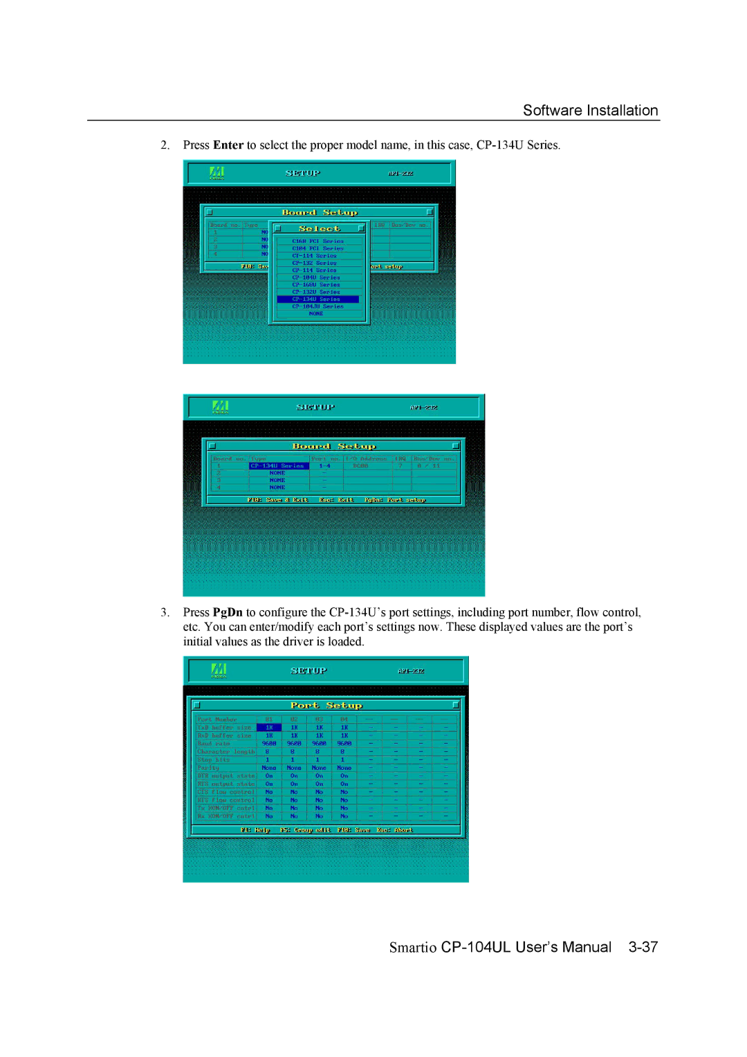 Moxa Technologies CP-104UL user manual Software Installation 