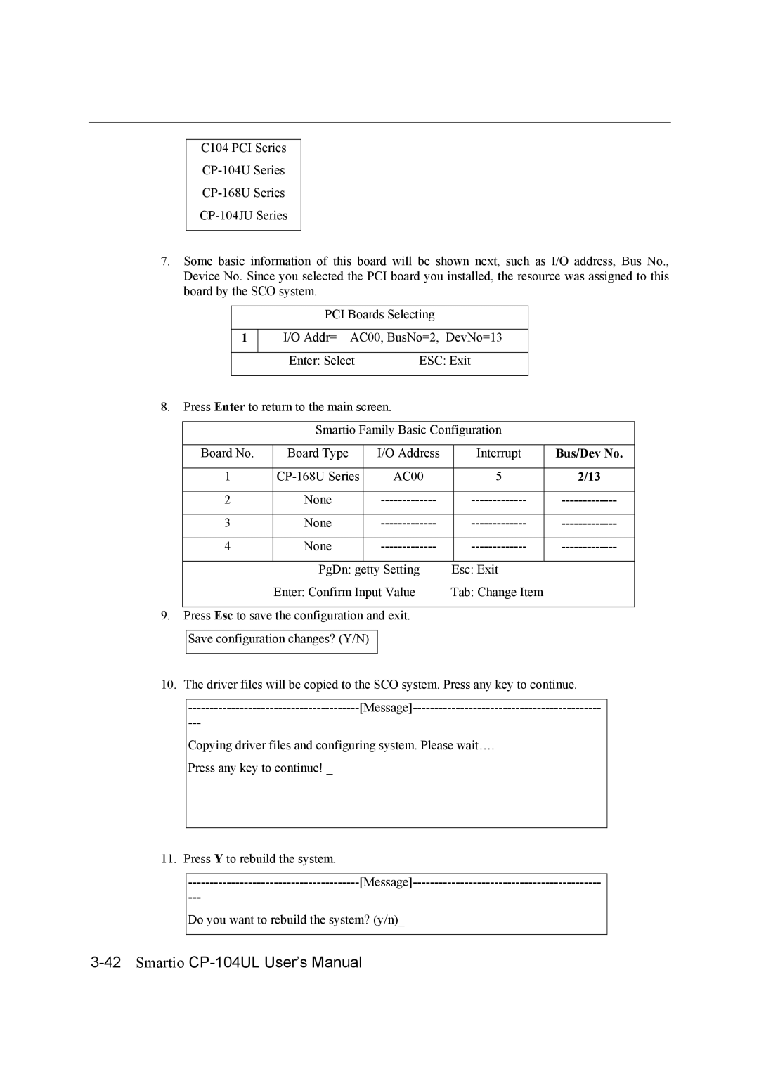 Moxa Technologies CP-104UL user manual Bus/Dev No 