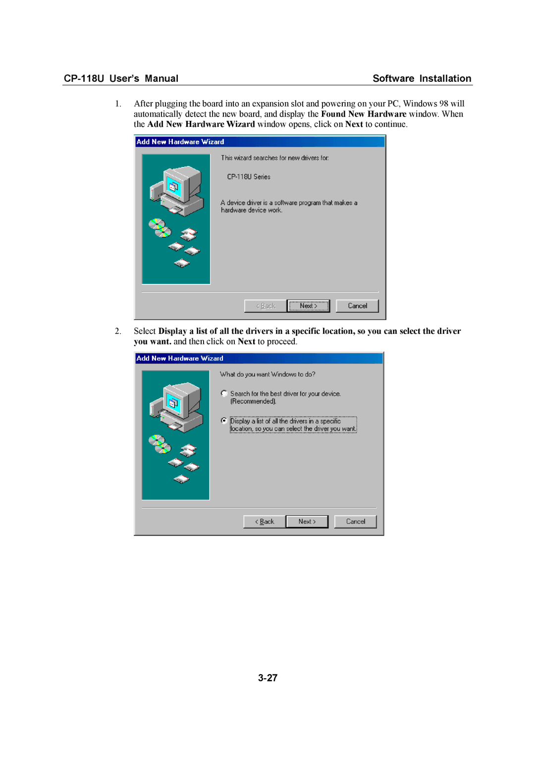 Moxa Technologies user manual CP-118U User’s Manual Software Installation 