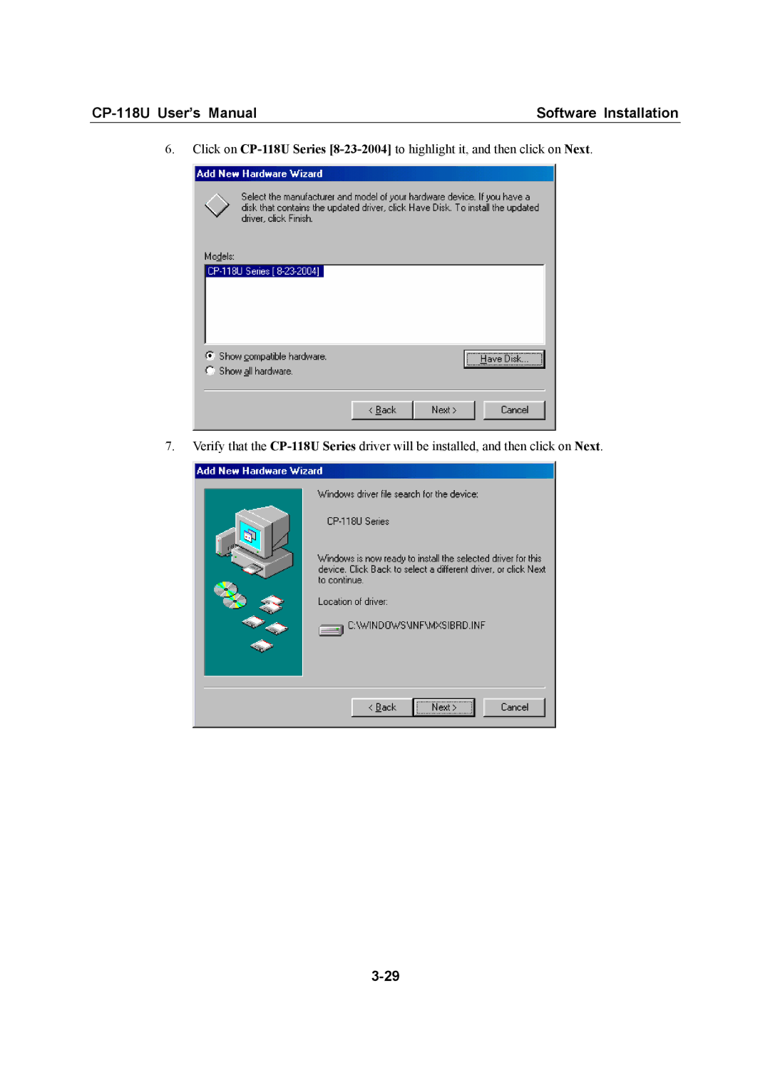 Moxa Technologies user manual CP-118U User’s Manual Software Installation 