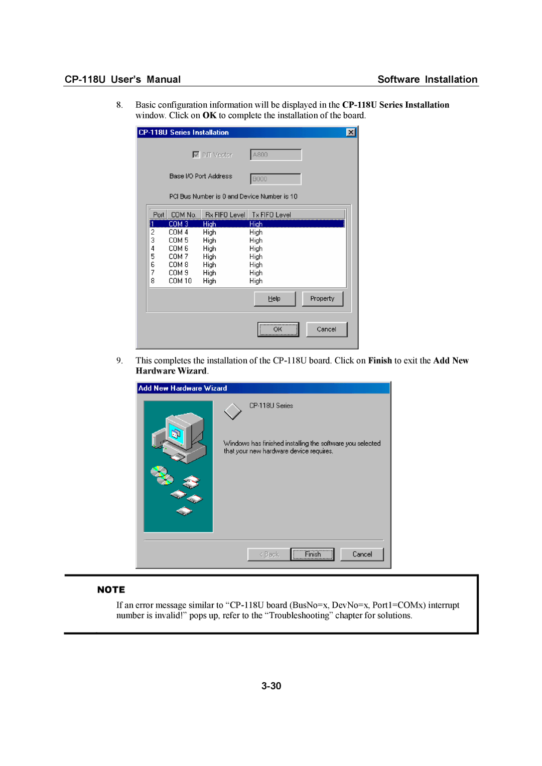 Moxa Technologies user manual CP-118U User’s Manual Software Installation 