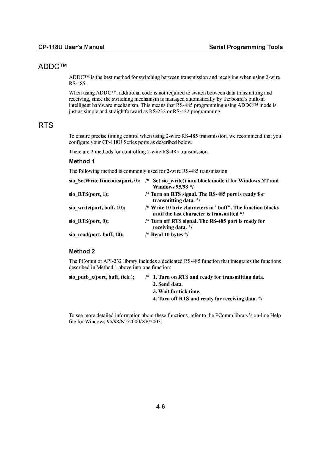 Moxa Technologies CP-118U user manual Addc 