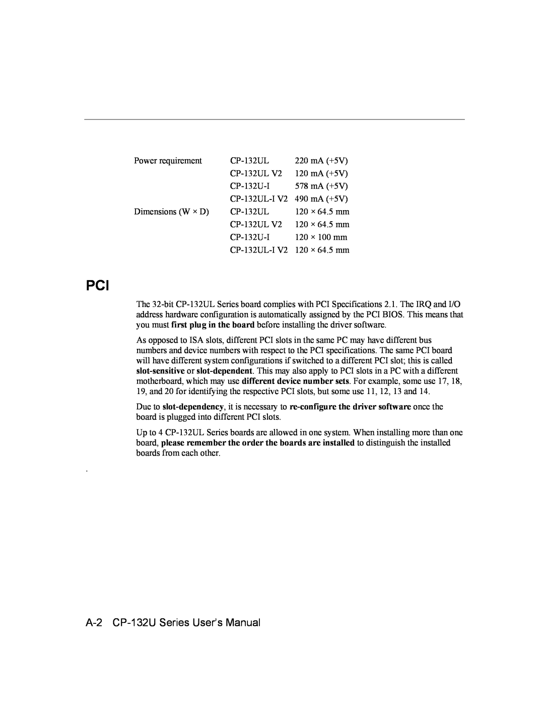 Moxa Technologies user manual A-2 CP-132U Series User’s Manual 