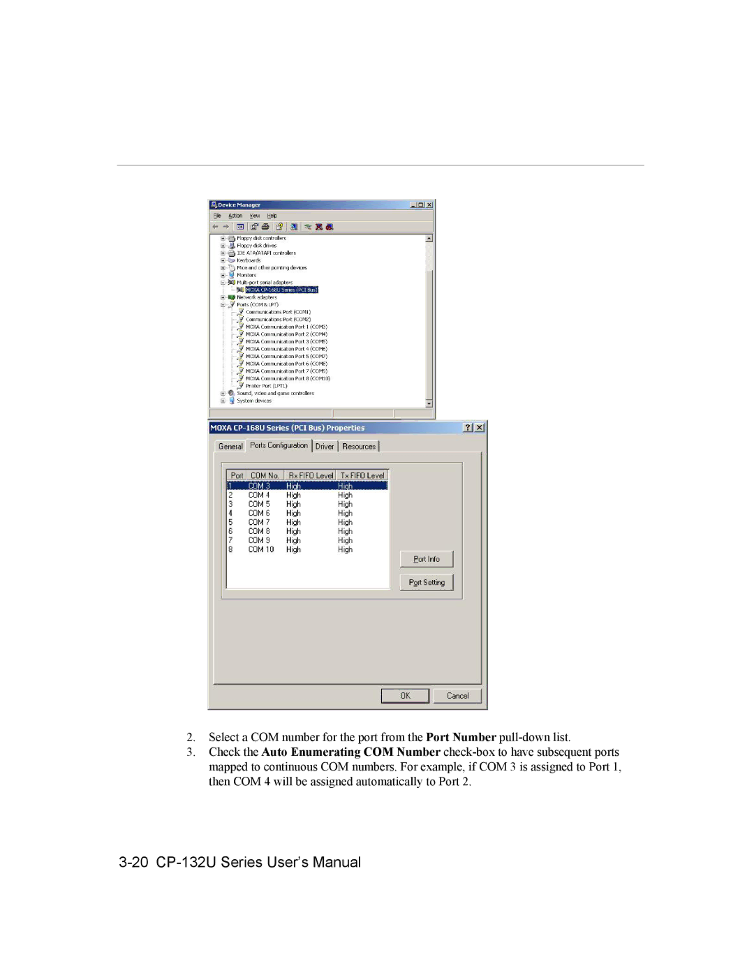 Moxa Technologies user manual 20 CP-132U Series User’s Manual 