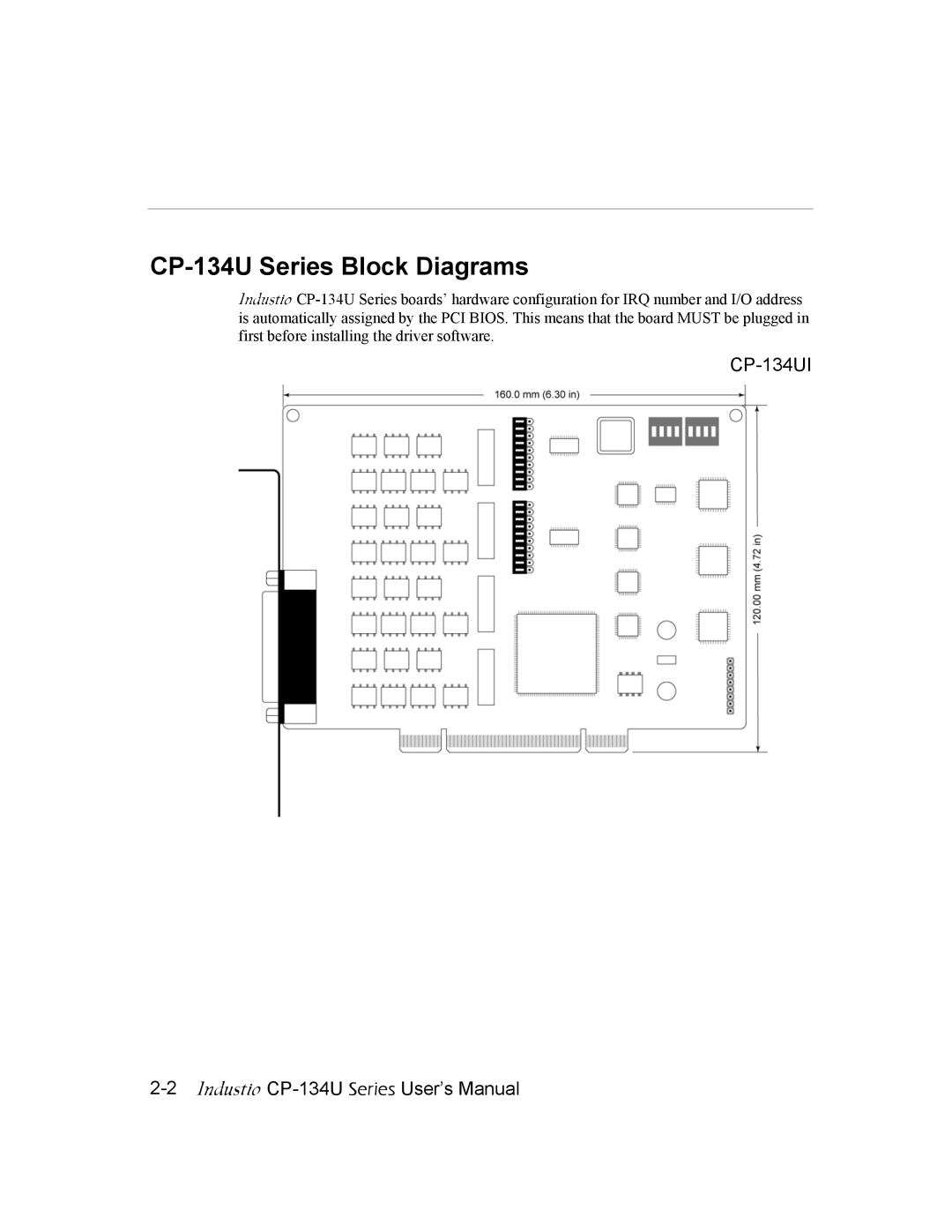 Moxa Technologies user manual CP-134U Series Block Diagrams 