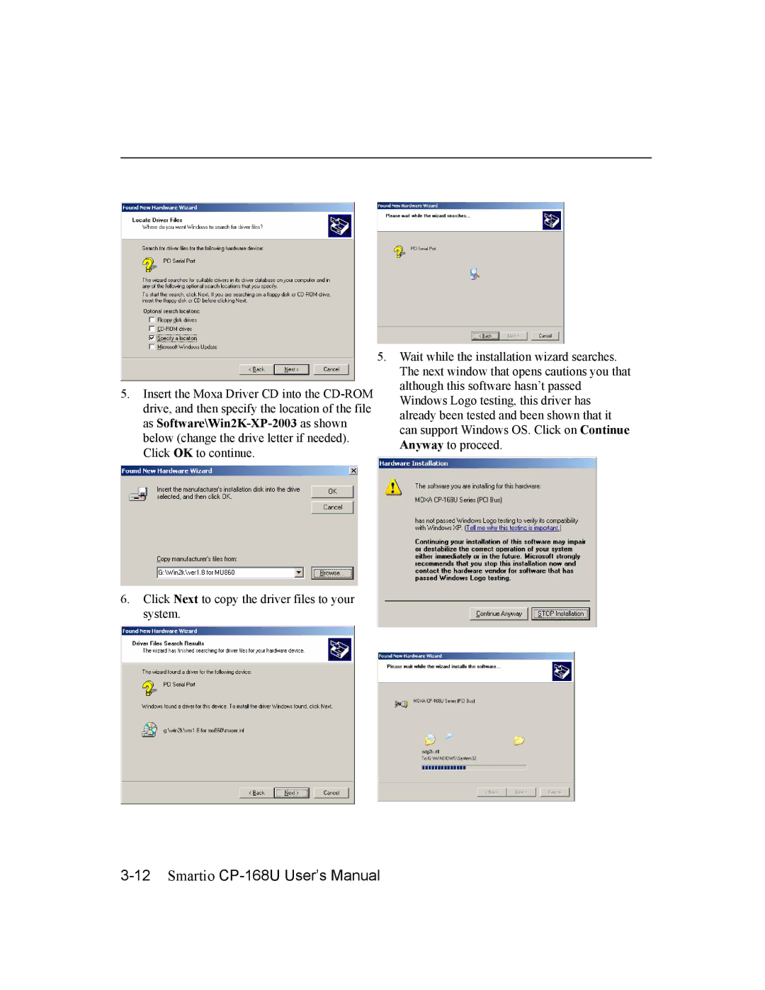 Moxa Technologies user manual Smartio CP-168U User’s Manual 