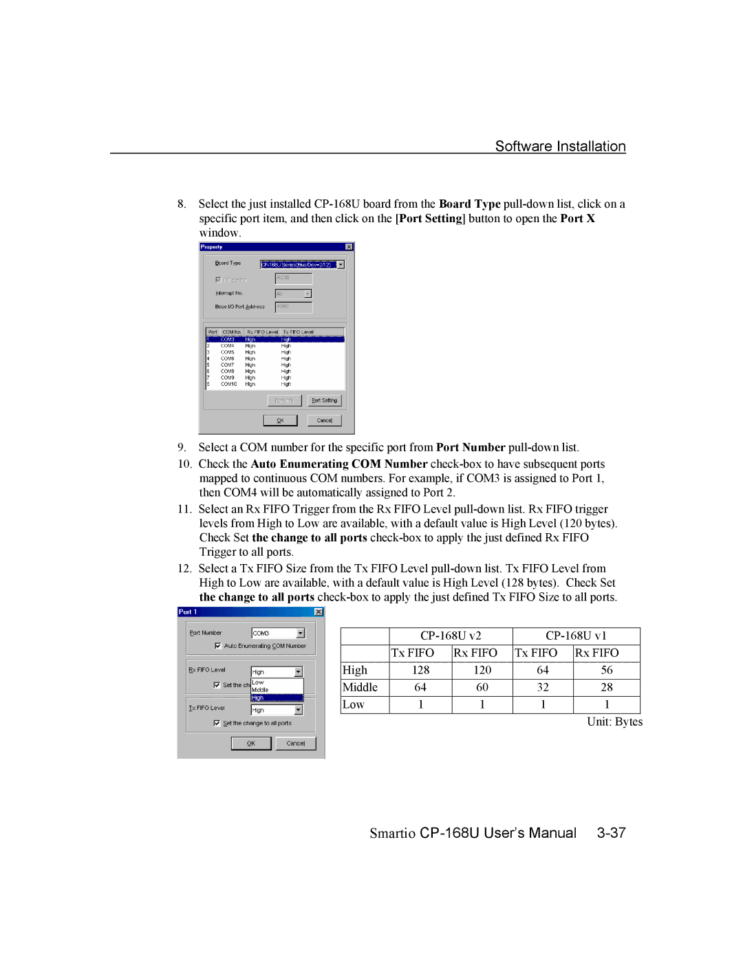 Moxa Technologies CP-168U user manual Software Installation 