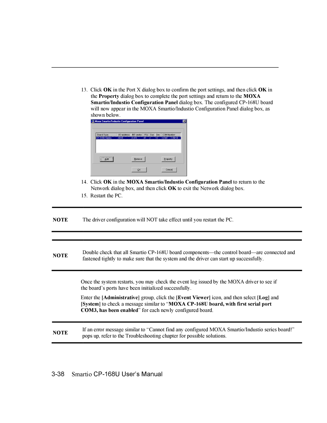 Moxa Technologies user manual Smartio CP-168U User’s Manual 