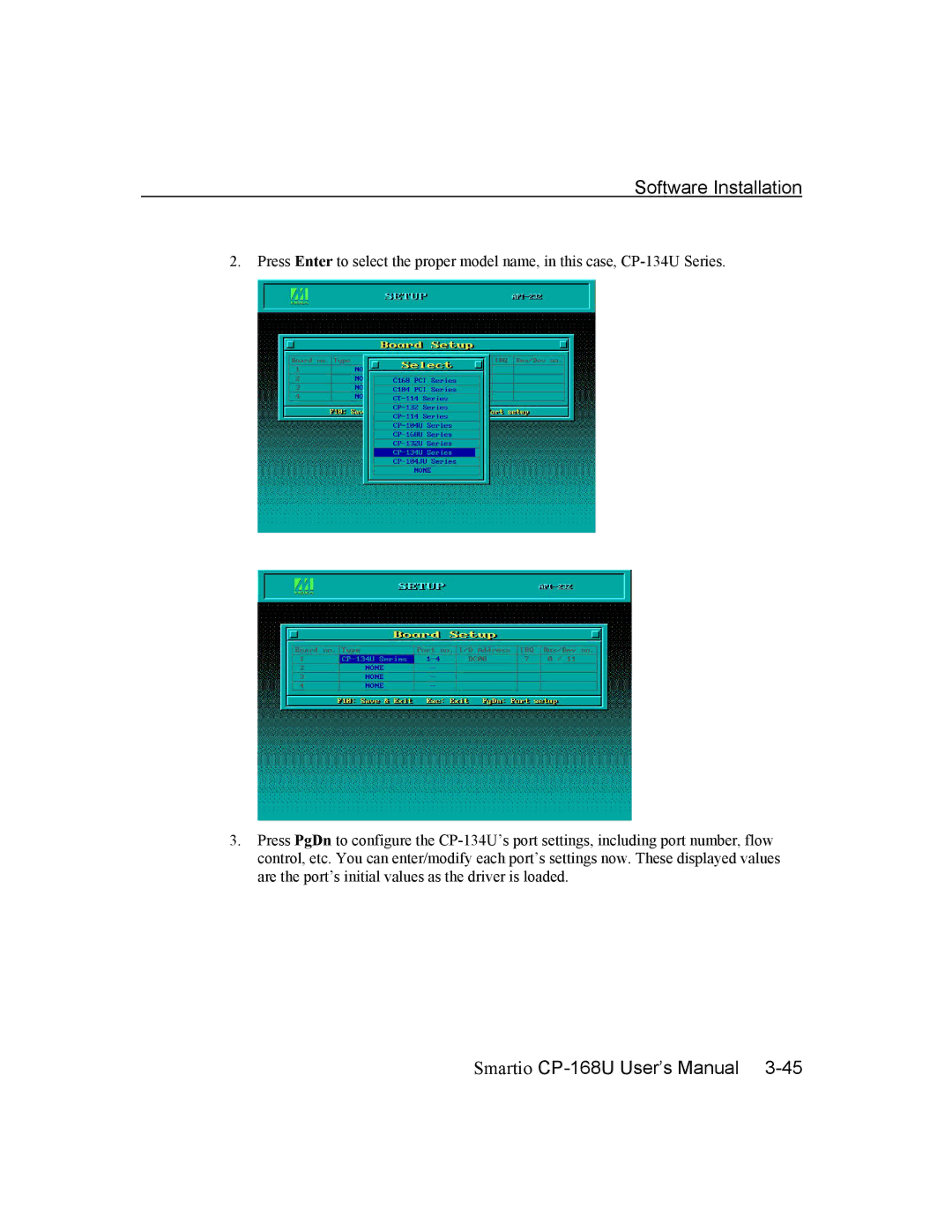 Moxa Technologies CP-168U user manual Software Installation 