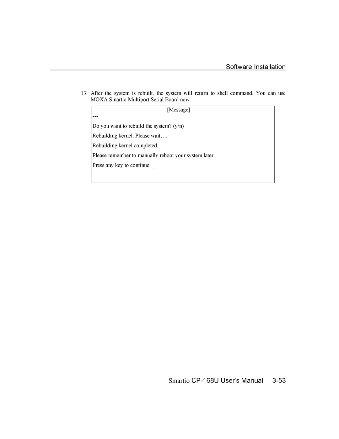 Moxa Technologies CP-168U user manual Software Installation 