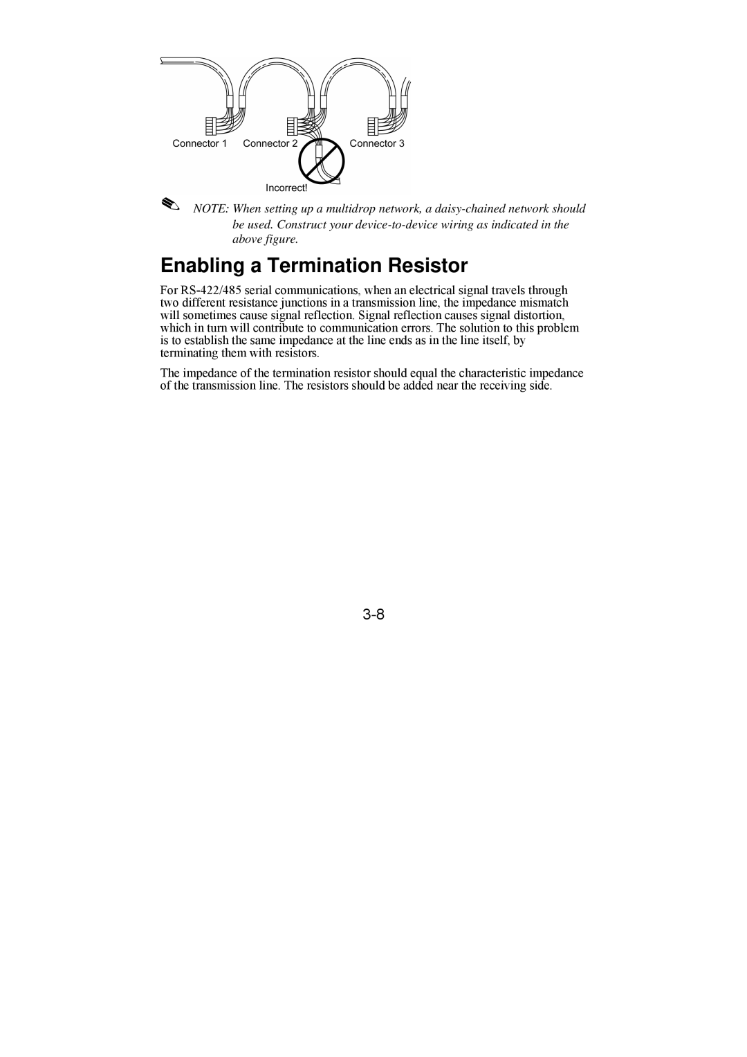 Moxa Technologies DE-211 manual Enabling a Termination Resistor 