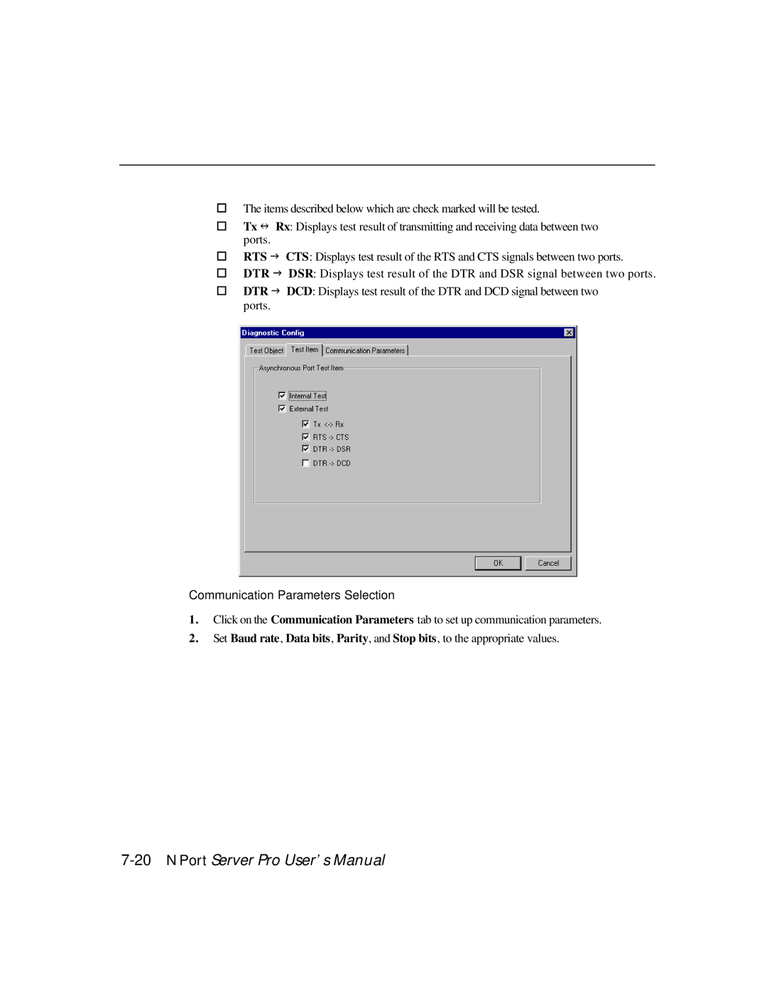 Moxa Technologies DE-303, DE-308 manual Communication Parameters Selection 