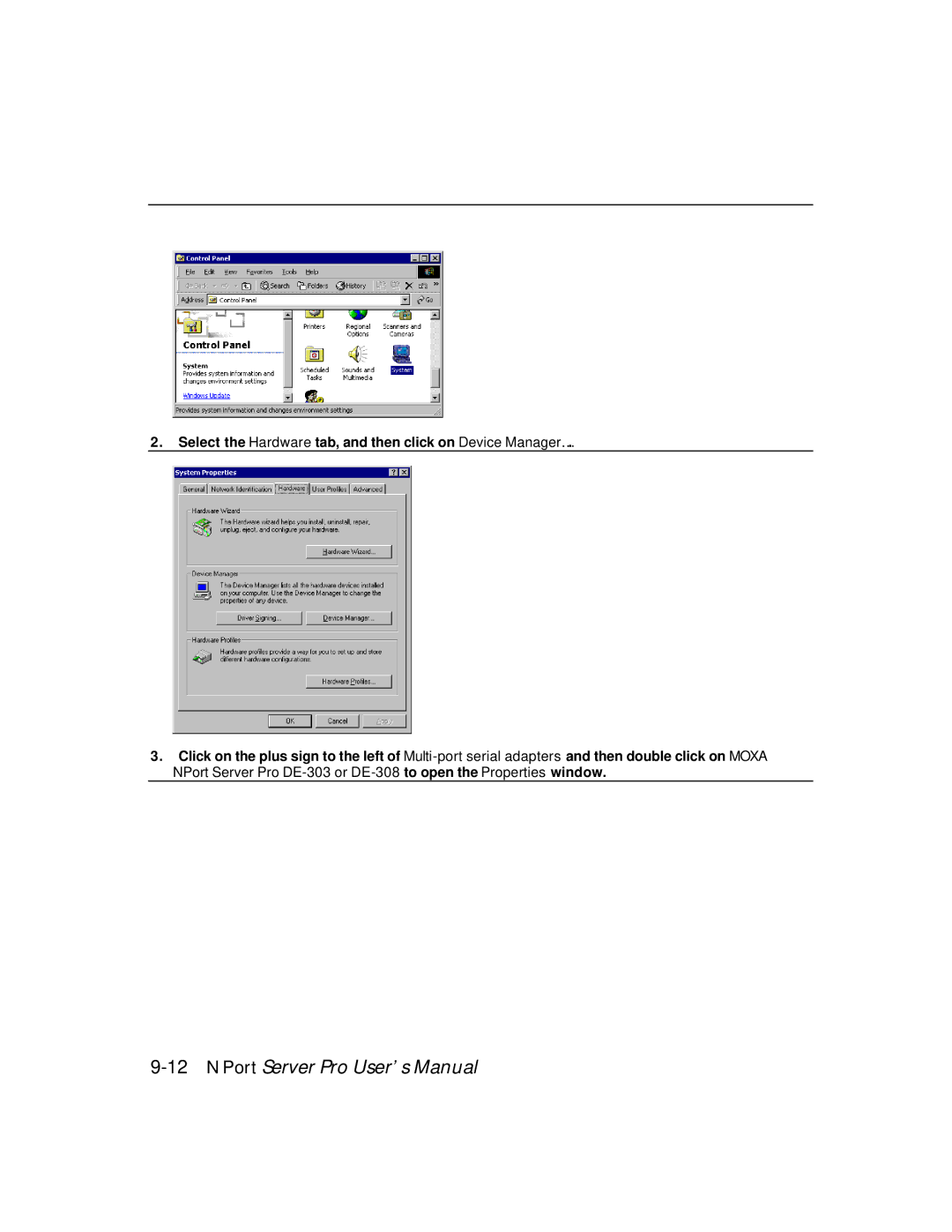 Moxa Technologies DE-303, DE-308 manual NPort Server Pro User’s Manual 