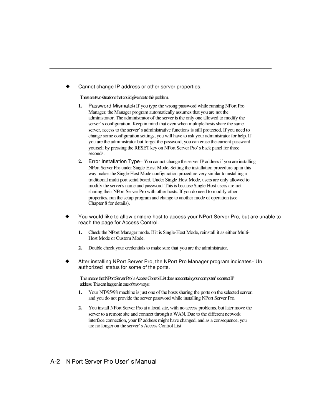 Moxa Technologies DE-303, DE-308 manual NPort Server Pro User’s Manual 